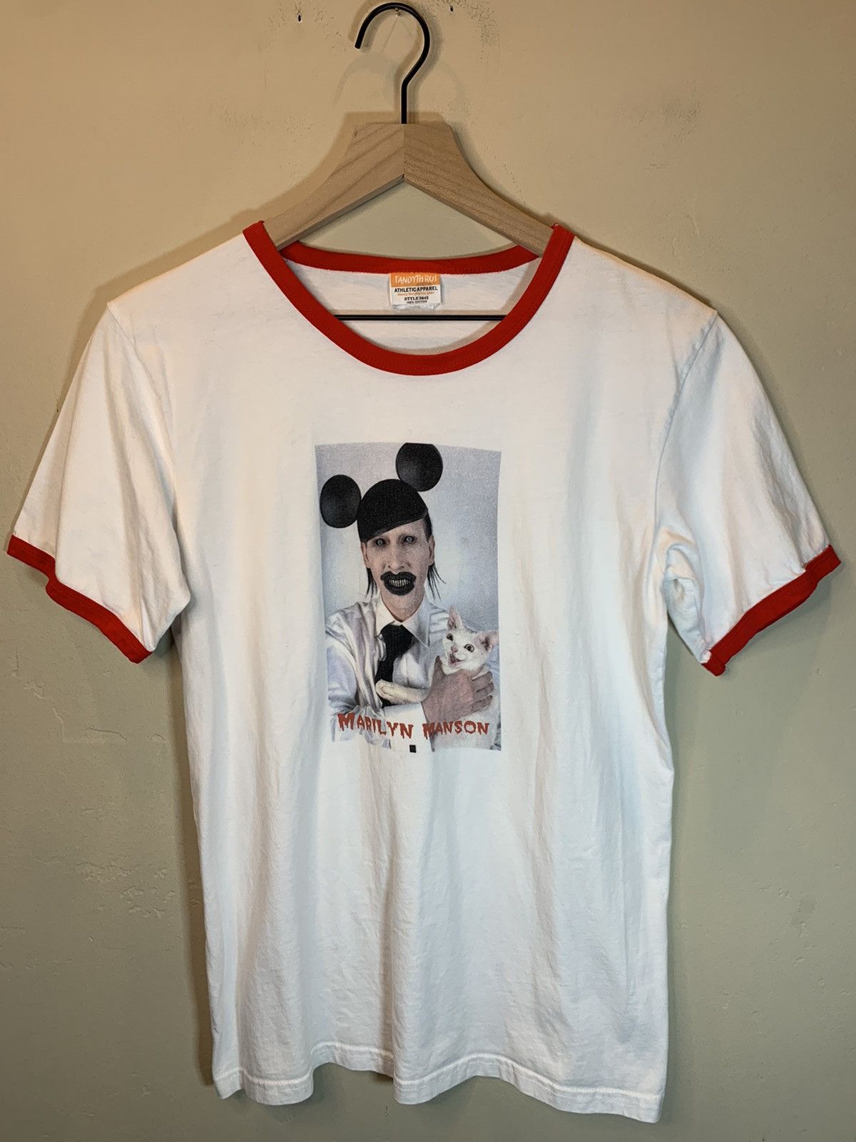 Band Tees × Marilyn Manson × Vintage *RARE* Vintage 2003 Marilyn Manson Gottfried Helnwein Shirt Size US M / EU 48-50 / 2 - 1 Thumbnail