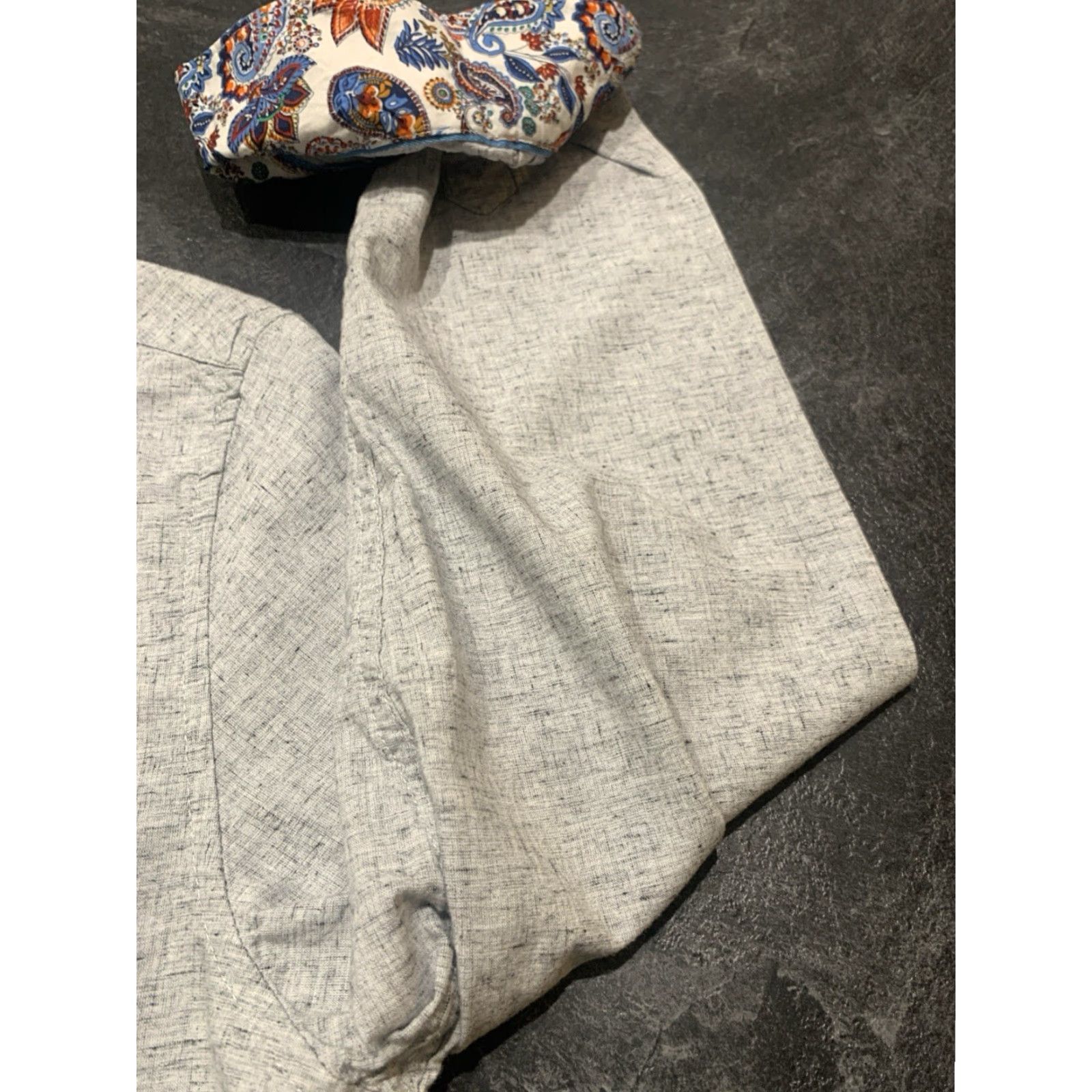Denime DENIM & FLOWER Long Sleeve Button-Up Shirt Gray Large Floral Mens Size US L / EU 52-54 / 3 - 2 Thumbnail