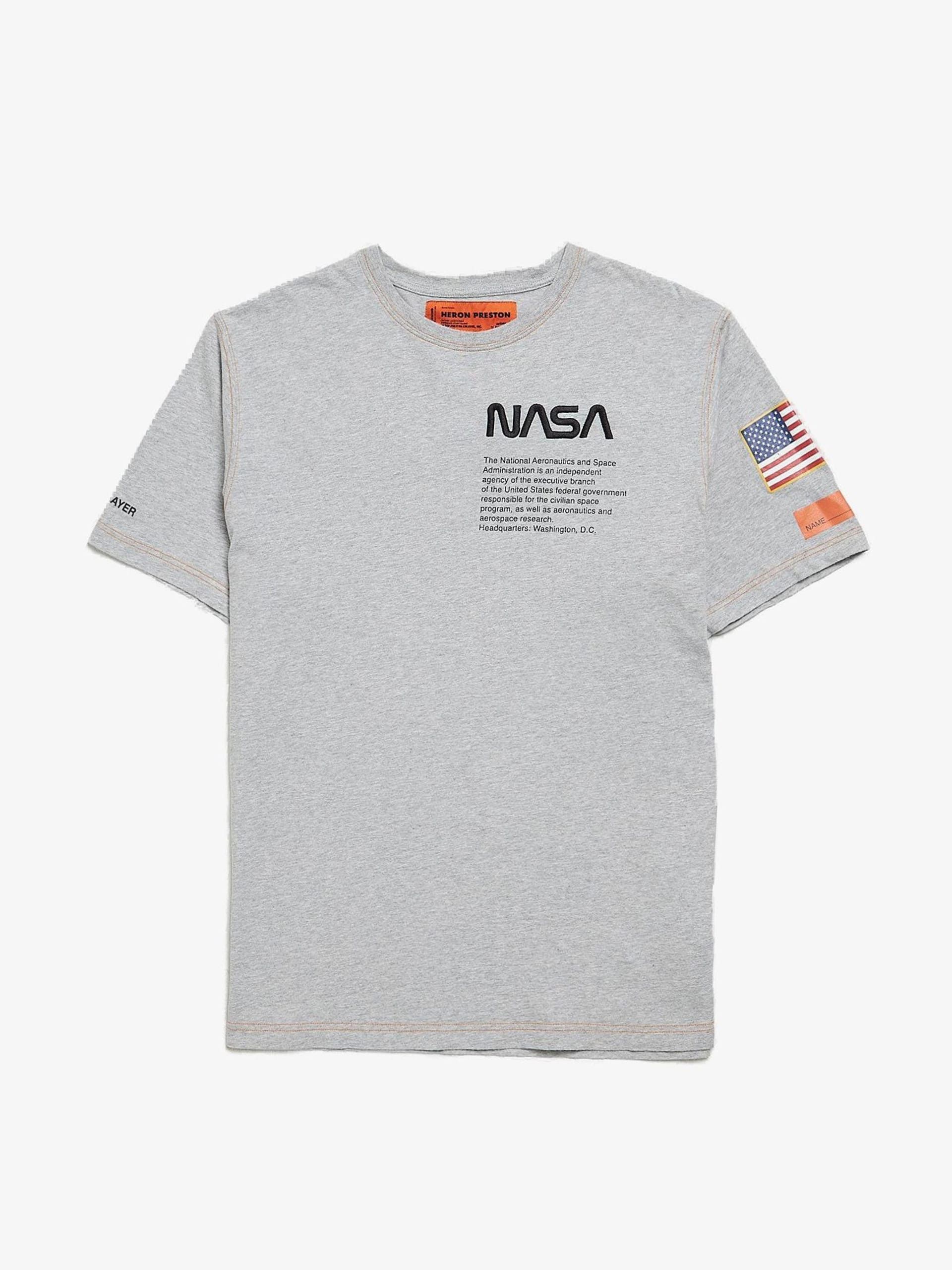 Heron Preston Gray Nasa Printed T-Shirt | Grailed