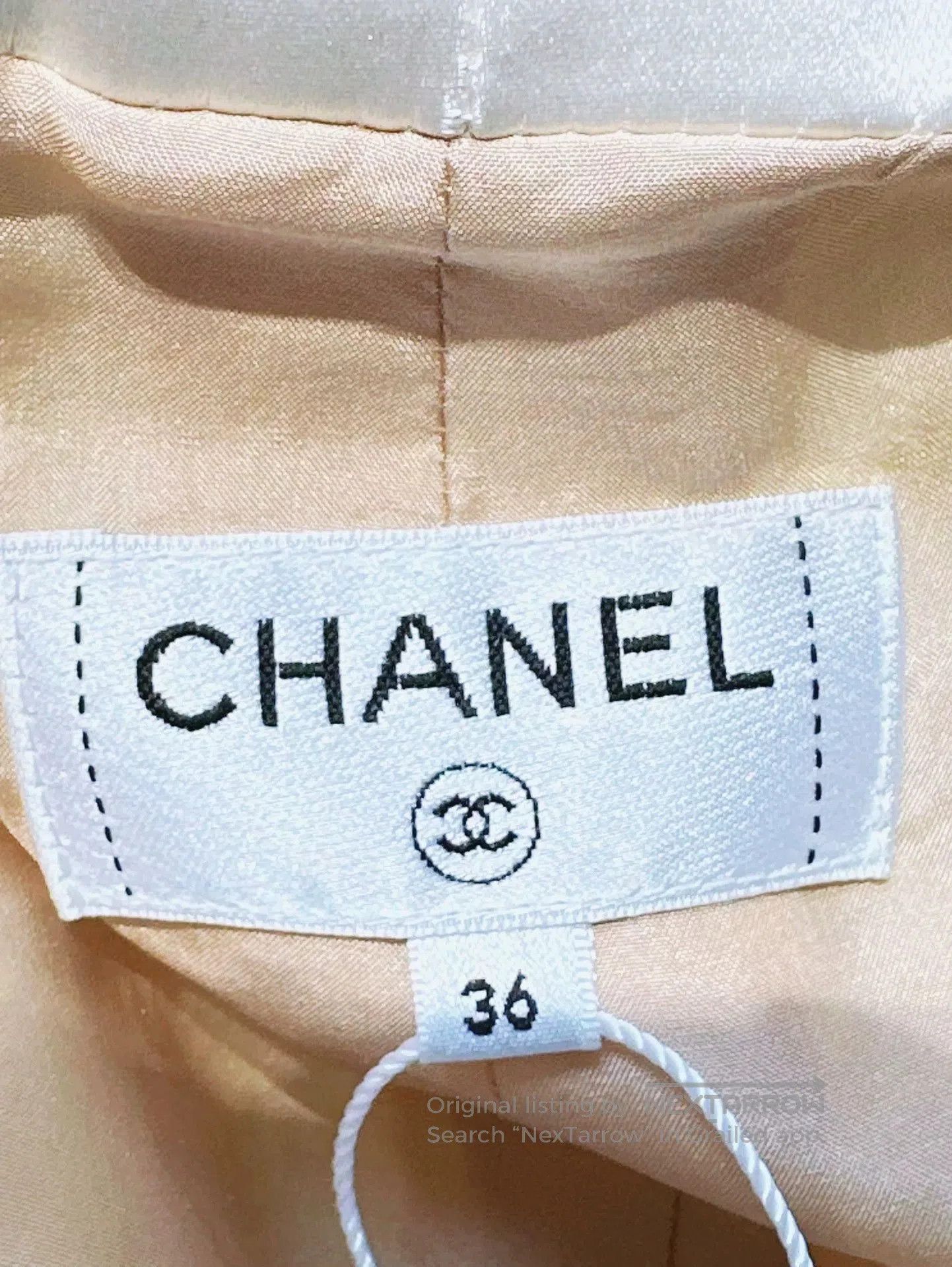 Chanel Chanel White Woven Wide-Leg Pants. Size US 36 / EU 52 - 4 Thumbnail