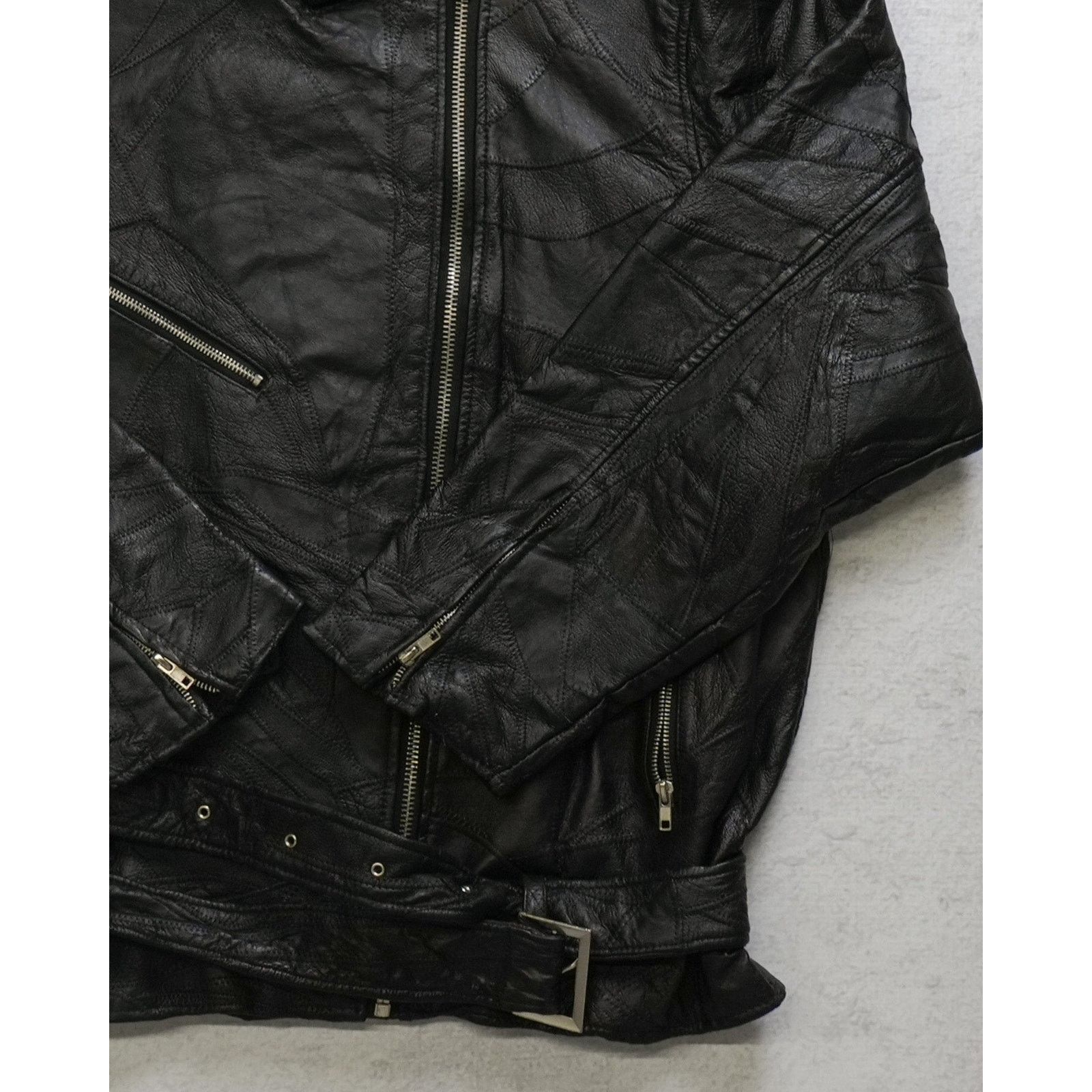 The Unbranded Brand Vintage 90s Flight Path Black Leather Jacket - Men's XL Size US XL / EU 56 / 4 - 4 Thumbnail