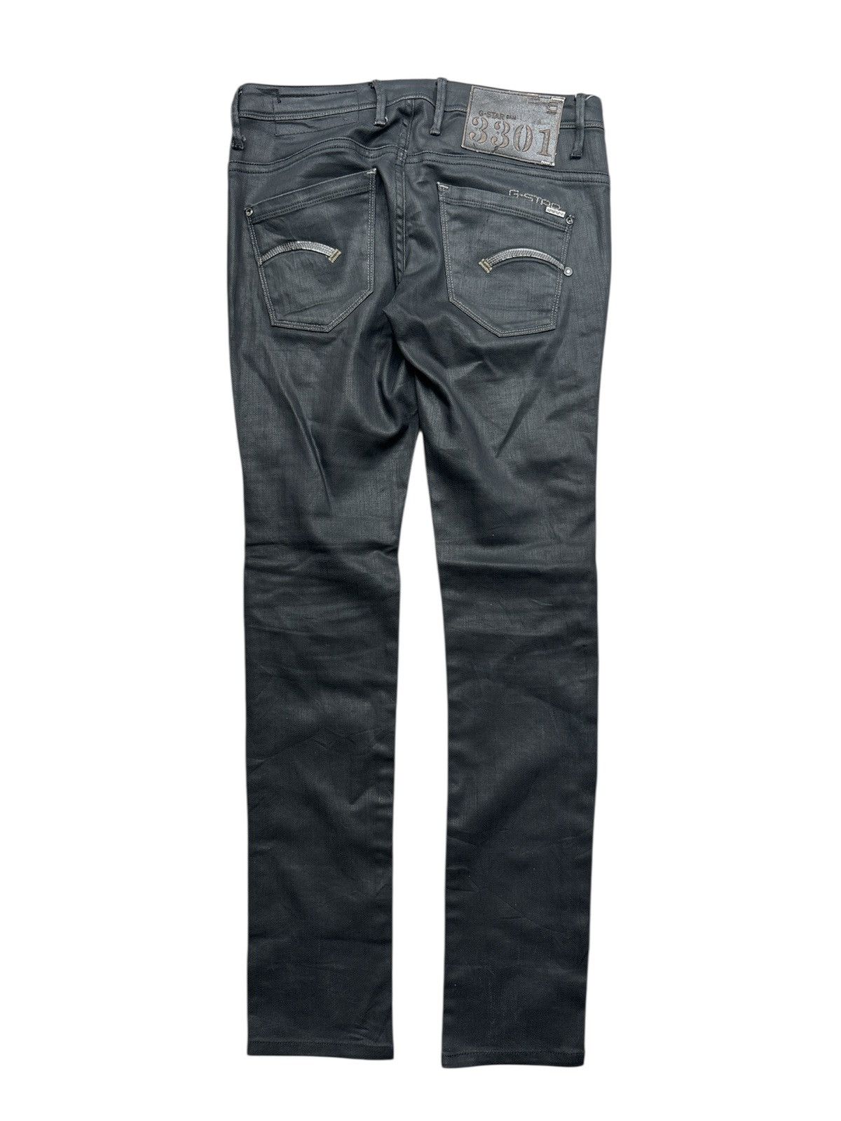 Hedi Slimane Waxed Biker Skinny Denim Jeans Size US 28 / EU 44 - 3 Thumbnail