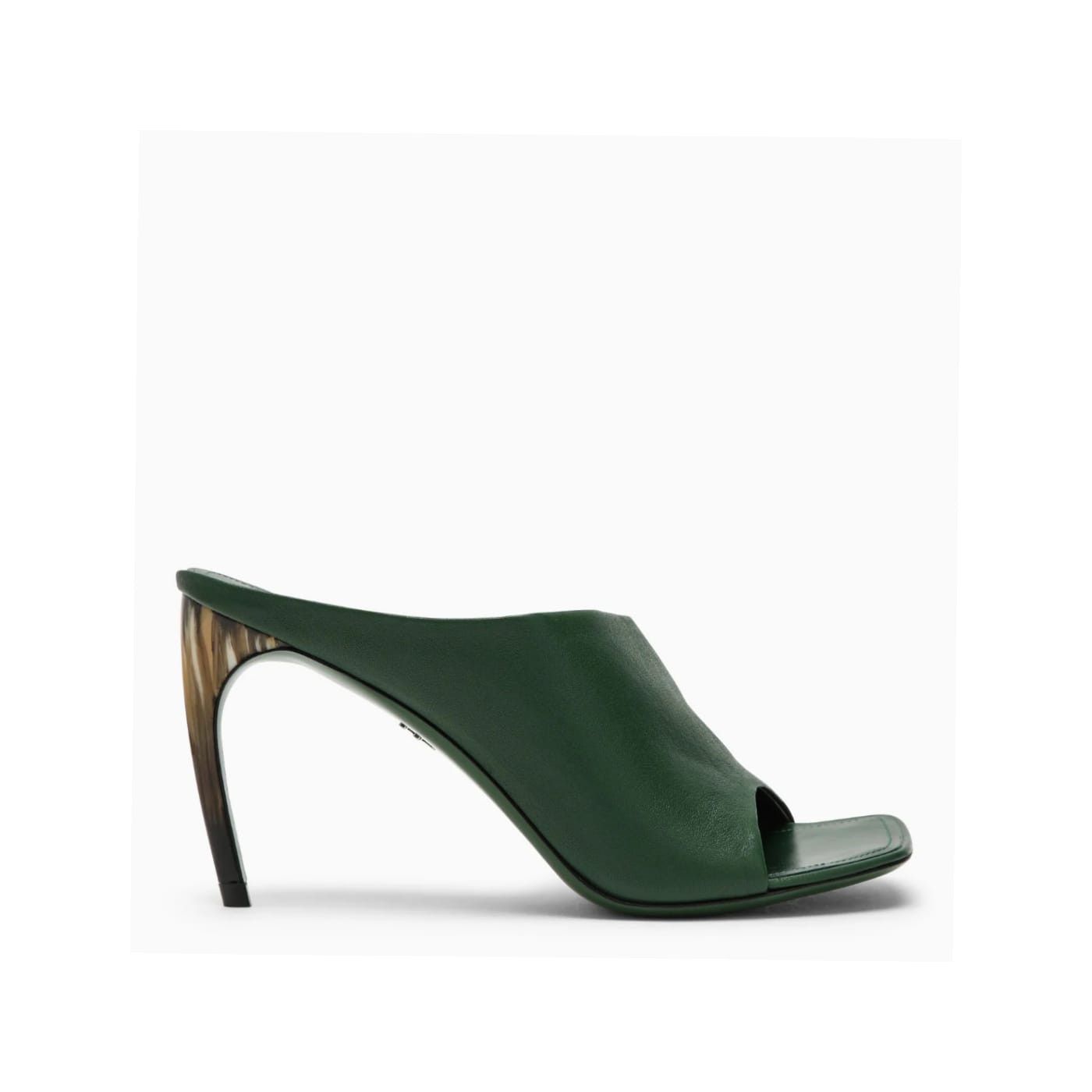 Salvatore Ferragamo o1s1rm0924 Curved Heel Slide in Forest Green Size US 7.5 / IT 37.5 - 1 Thumbnail