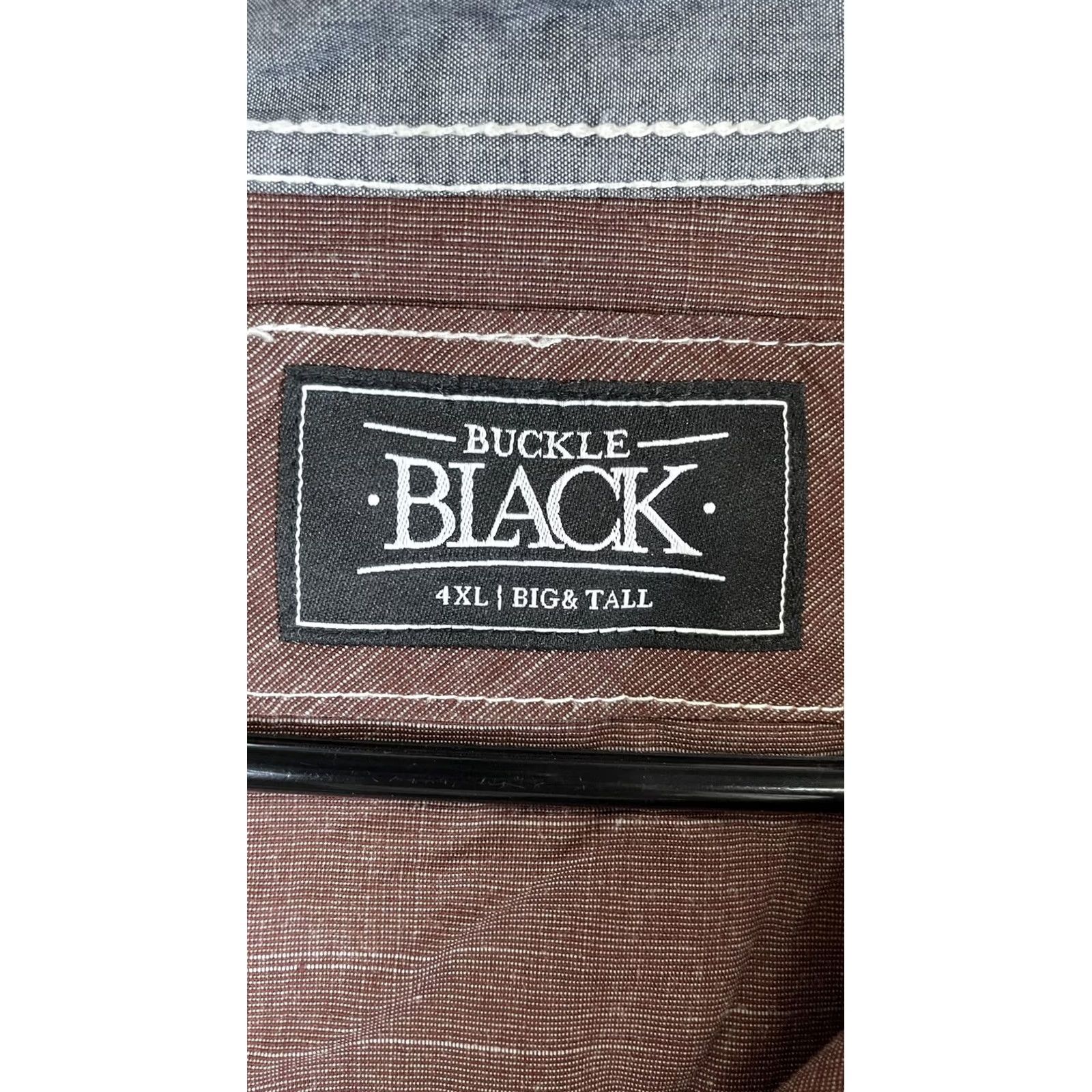 Buckle Black Buckle Black Western Shirt Mens Big Tall 4XL Brown Solid Long Sleeve Pearl Snap Size US XXL / EU 58 / 5 - 2 Thumbnail