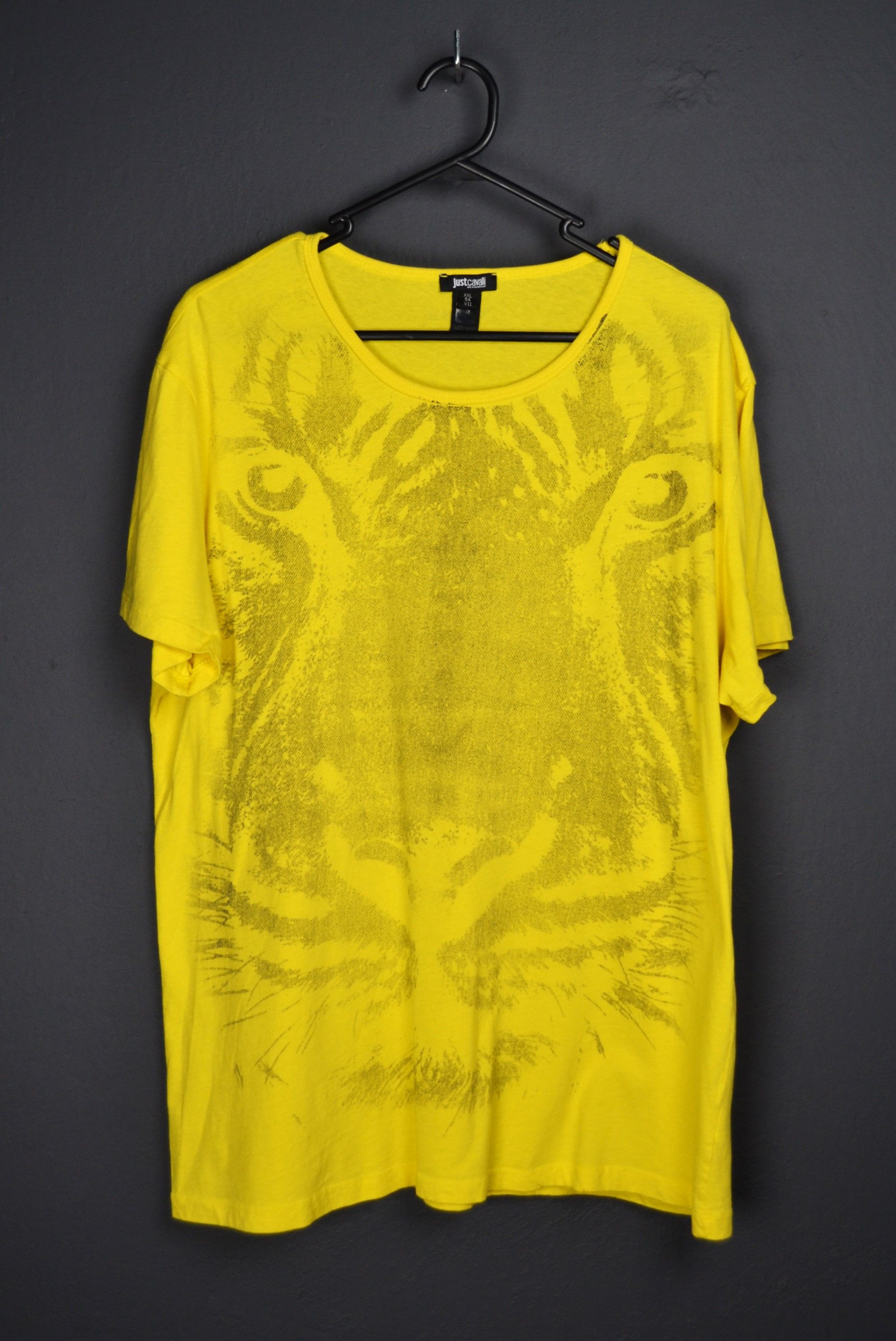 Just Cavalli Roberto Cavalli Just Yellow Tiger Print T-shirt XL Size US XL / EU 56 / 4 - 1 Thumbnail
