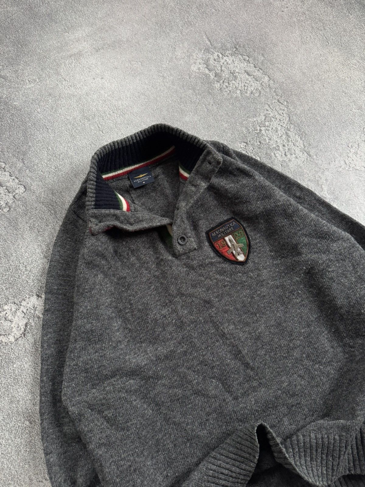 Aeronautica Militare Aeronautica Militare XL button up turtleneck sweater jumper Size US XL / EU 56 / 4 - 2 Thumbnail