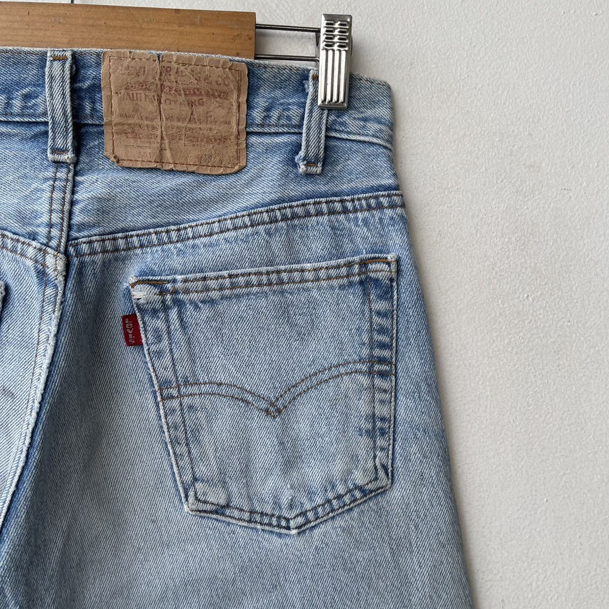 Levi's Vintage 80s Levi's 501 Denim Jeans Light Wash Size US 29 - 13 Thumbnail