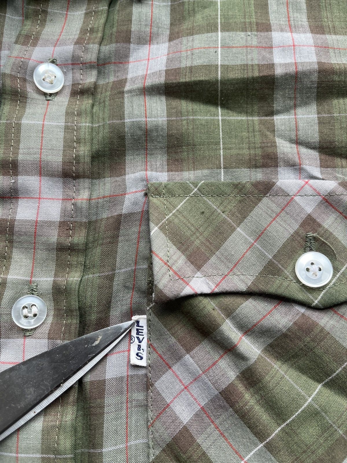 Levi's Vintage 70s Levis Plaid Flannel Size US M / EU 48-50 / 2 - 5 Thumbnail