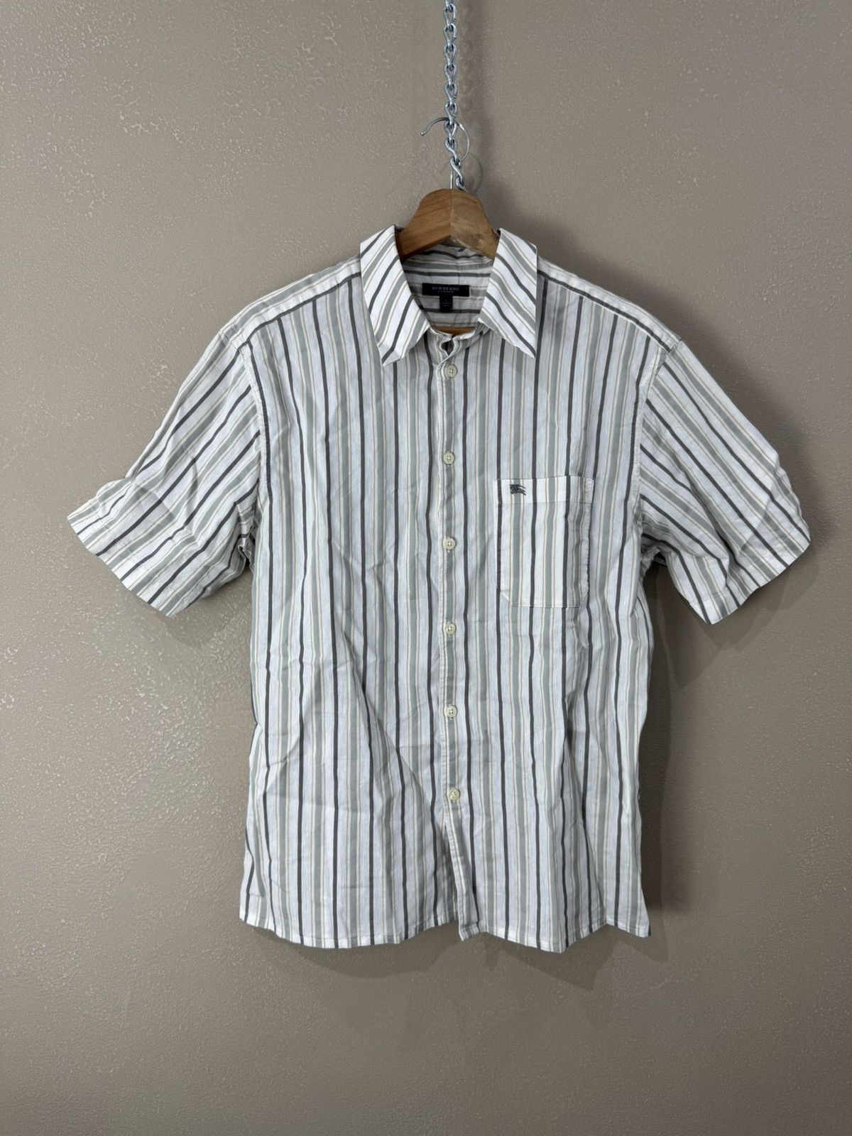 Burberry Burberry Shirt Short Sleeve Nova Check Vintage Linen Size US L / EU 52-54 / 3 - 1 Thumbnail