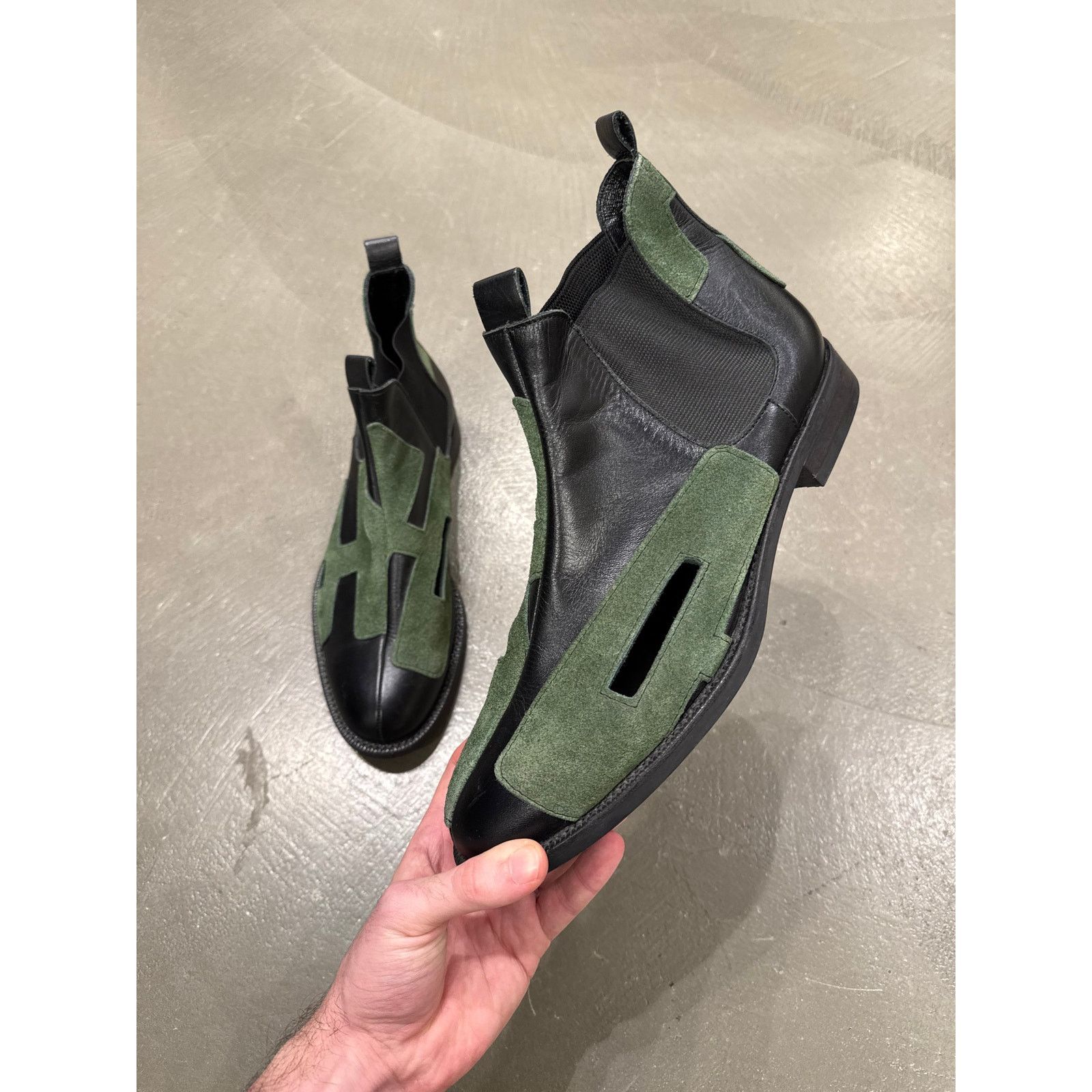 Comme des Garcons A/W2015 Comme des Garçons runway cut-out leather boots Size US 12 / IT 42 - 4 Thumbnail