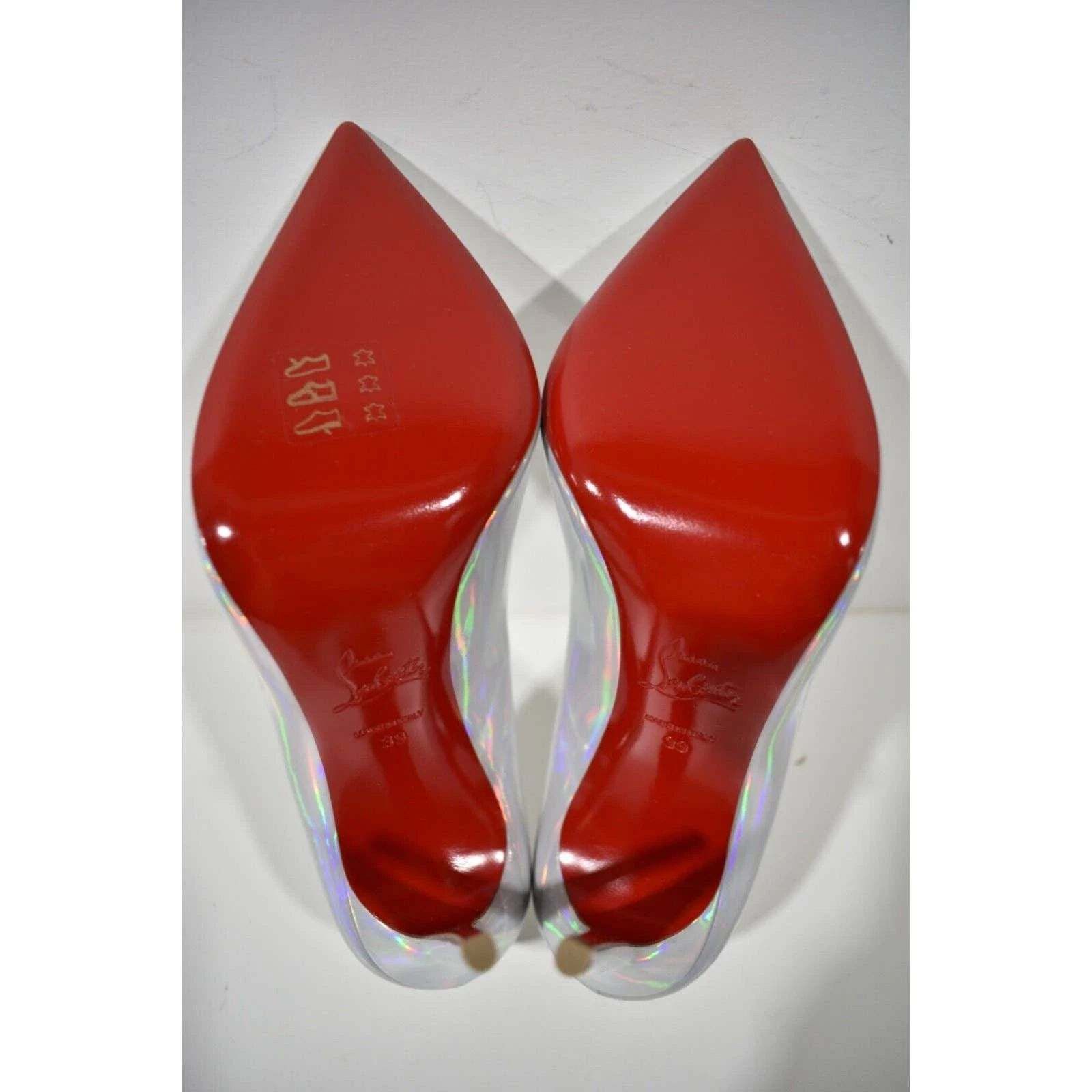 Christian Louboutin Hot Chick 100 Bianco White Patent Psychic AB Heel Pump 39 Size US 9 / IT 39 - 12 Thumbnail