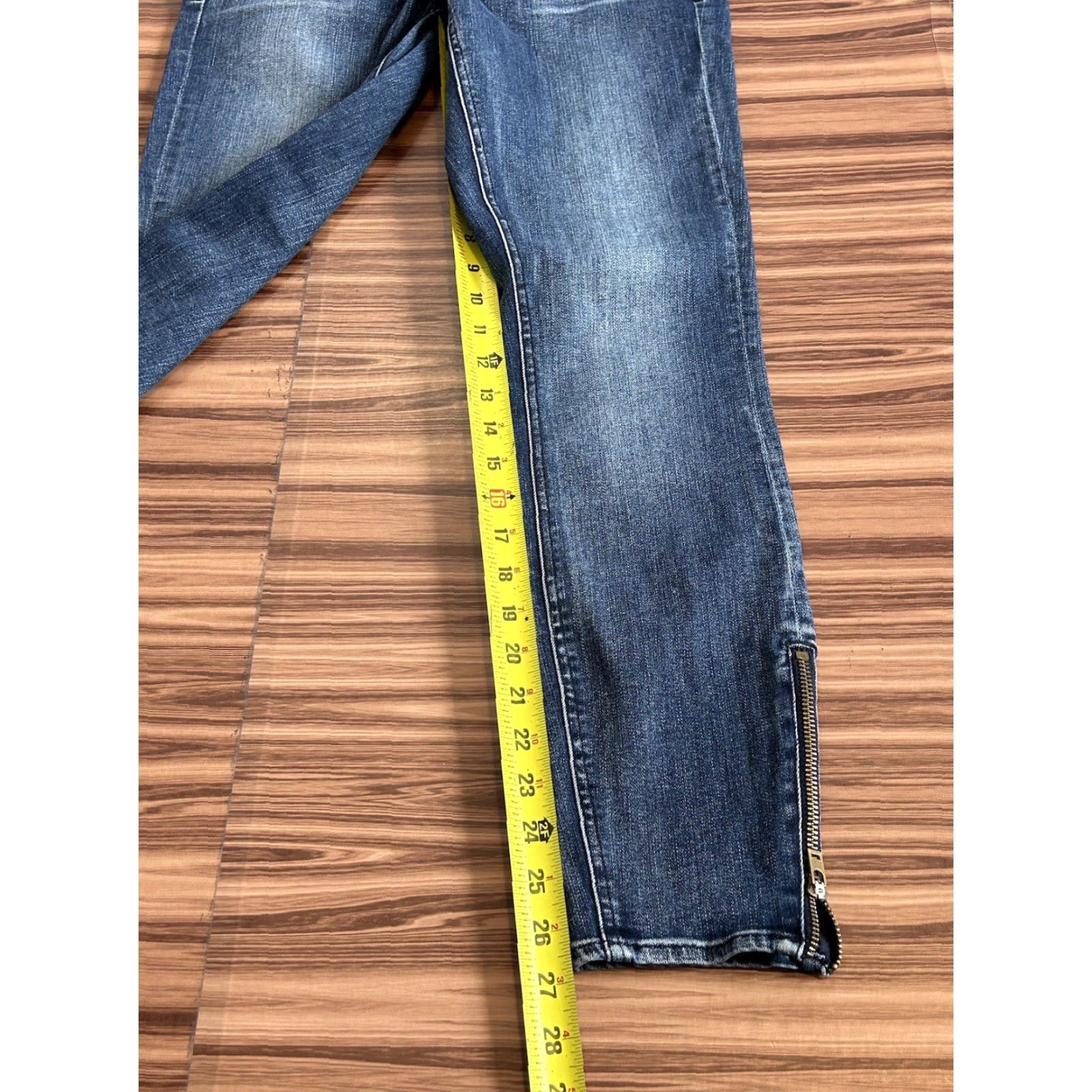 Madewell Madewell Skinny Skinny Ankle Jeans Denim Zippers Stretch Mid Rise sz 28 Size 28" / US 6 / IT 42 - 3 Thumbnail