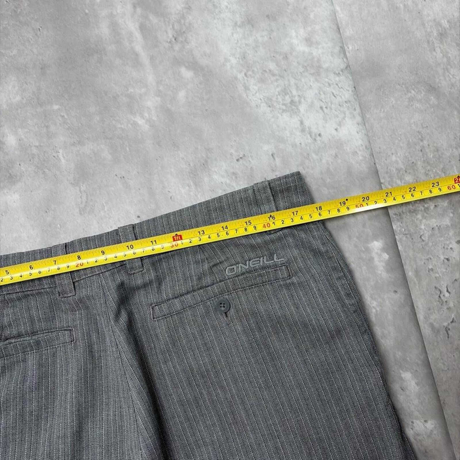 O'Neill Y2K Grey O’Neill Surf Grunge Pinstripe Baggy Skater Shorts Size US 34 / EU 50 - 6 Thumbnail