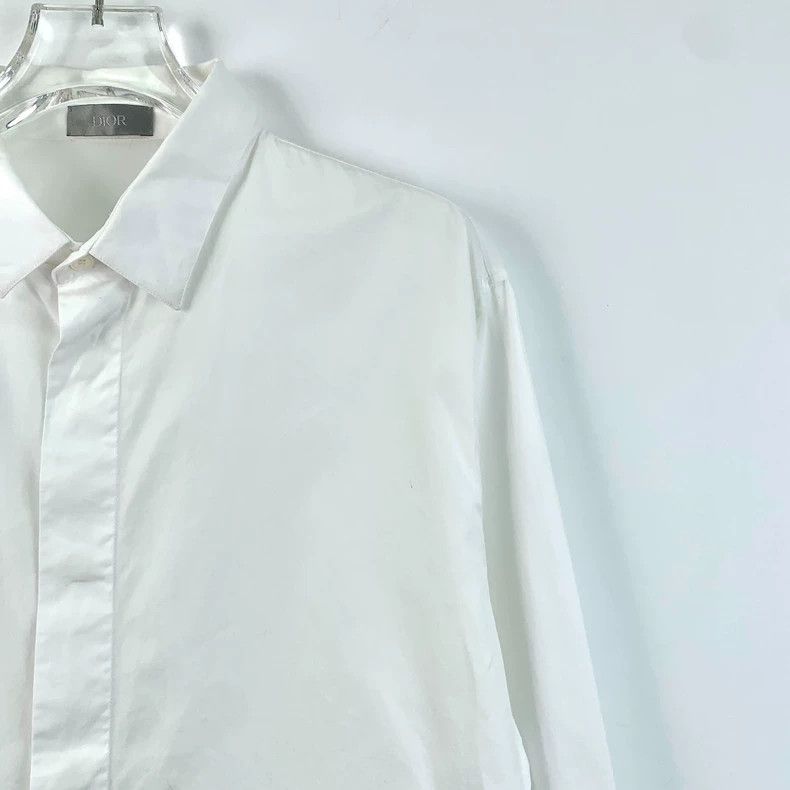 Dior Dior Size 41 White bee embroidered cotton lapel long-sleev Size US XXS / EU 40 - 3 Thumbnail