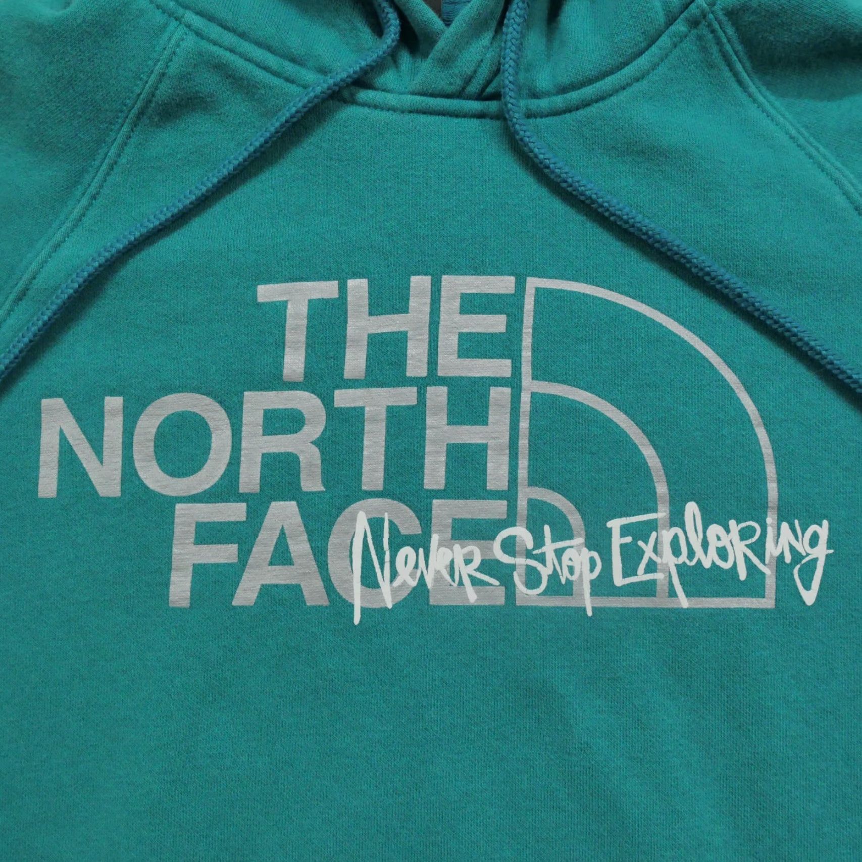 The North Face The North Face Hoodie Womens XS X Small Blue Teal Pullover Spell Out Logo Woman XS Hoodie Blue The North Face Pullover Logo 90s? Size XS / US 0-2 / IT 36-38 - 2 Thumbnail