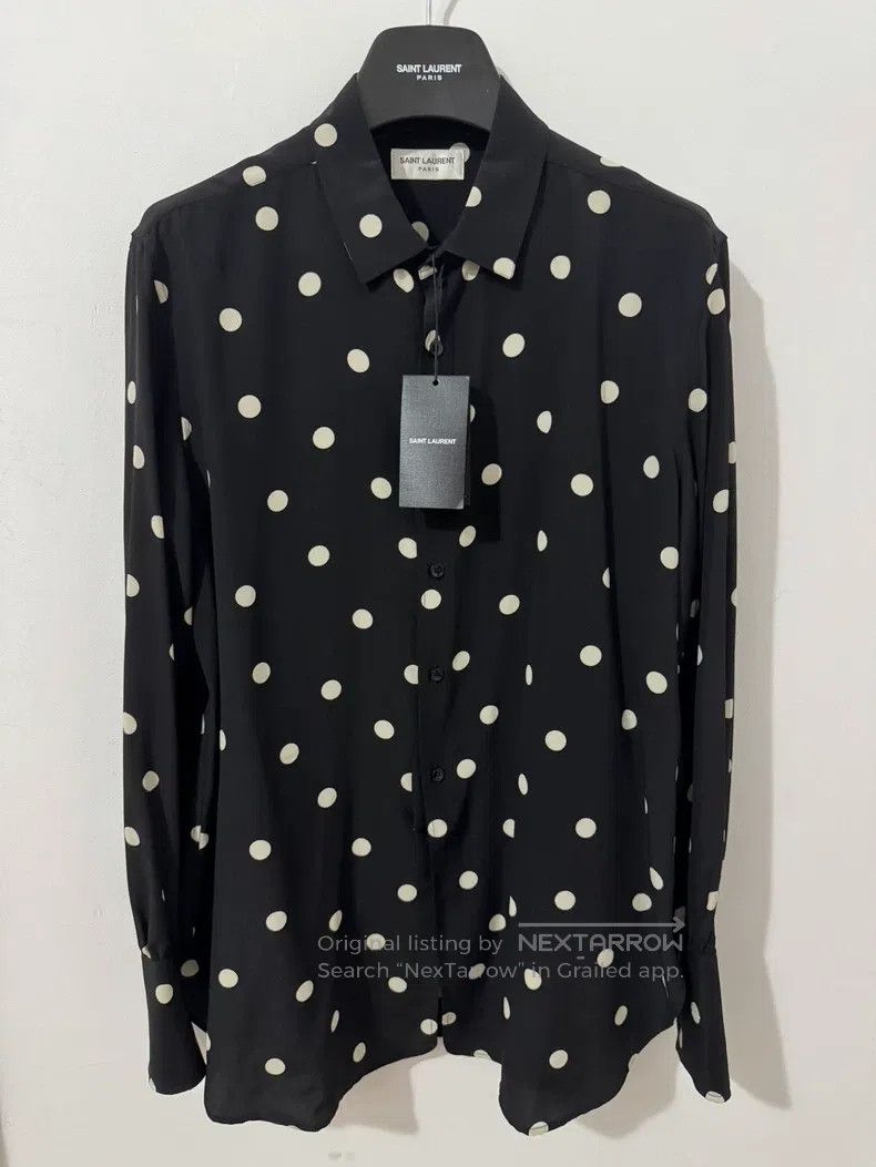 Saint Laurent Paris Saint Laurent Paris size 39 Mulberry Silk Black and White Size US L / EU 52-54 / 3 - 1 Thumbnail