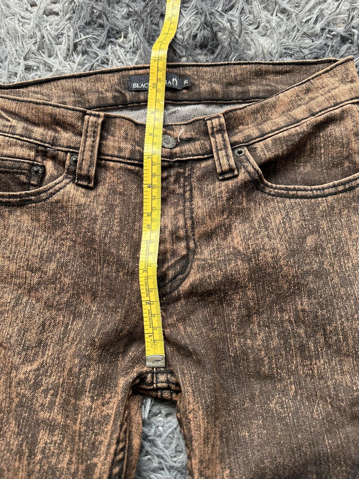 If Six Was Nine Y2k Black Varia mudmax snakeskin goth denim Size US 30 / EU 46 - 19 Thumbnail