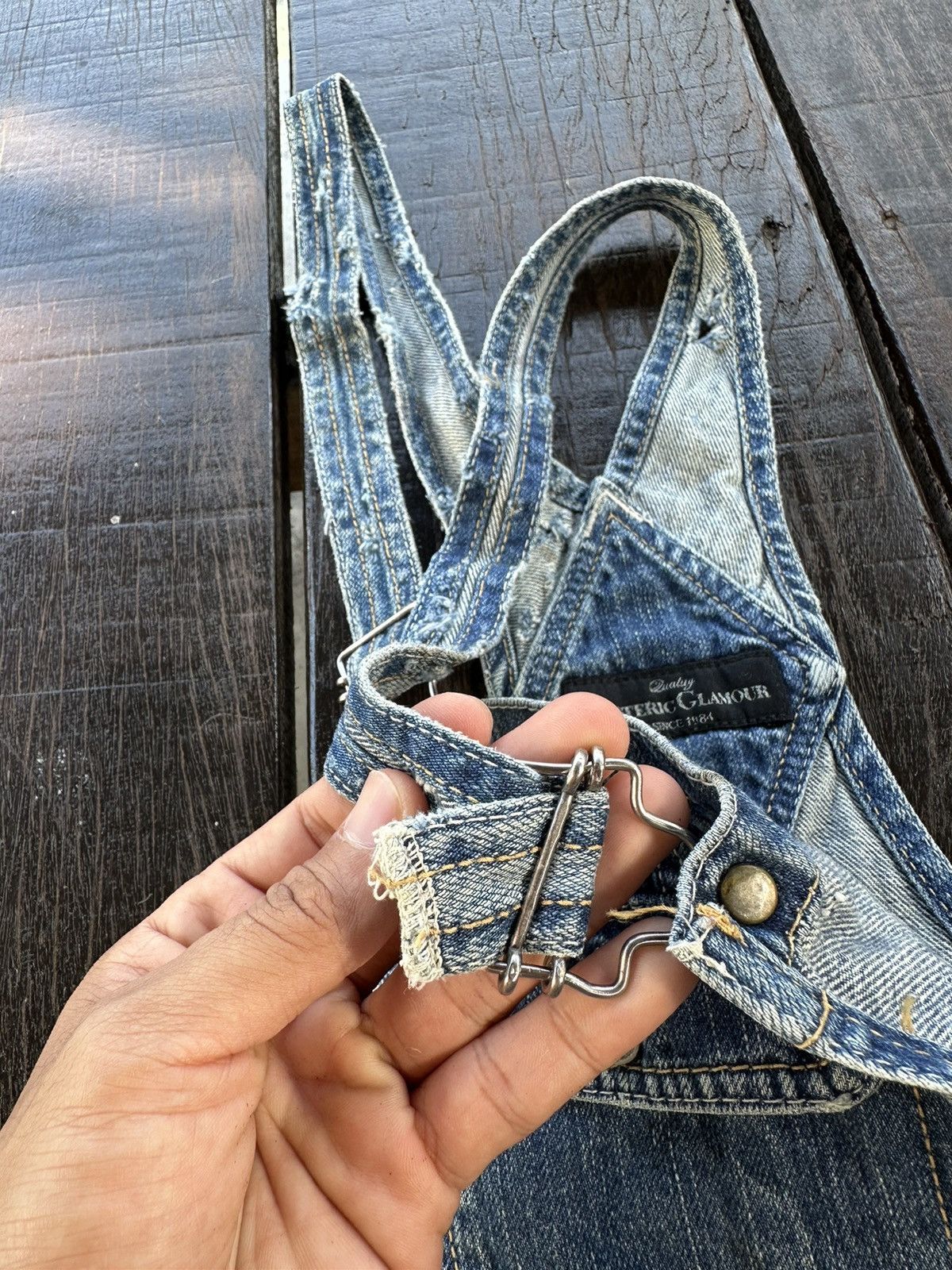 Hysteric Glamour × Vintage Vintage hysteric glamour overall short denim rare design Size 30" / US 8 / IT 44 - 12 Thumbnail