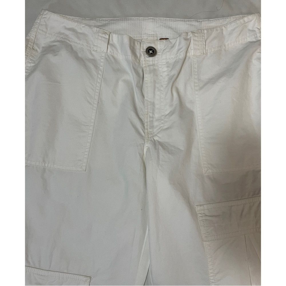 Free People New Free People Cotton Cargo Pants White Size 10 Size 28" / US 6 / IT 42 - 8 Thumbnail