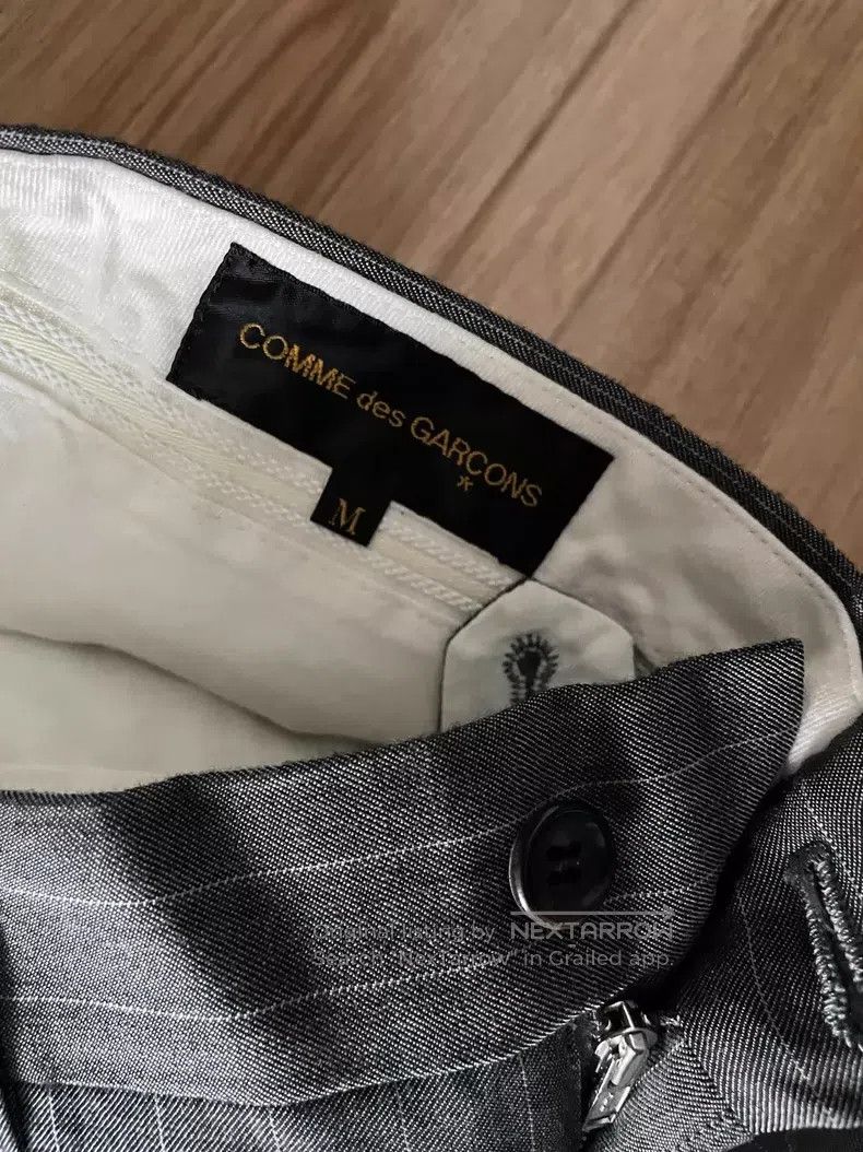 Comme des Garcons Comme Des Garcons size M Gray Nine-Quarter Stripe Pants Size 23" - 2 Thumbnail