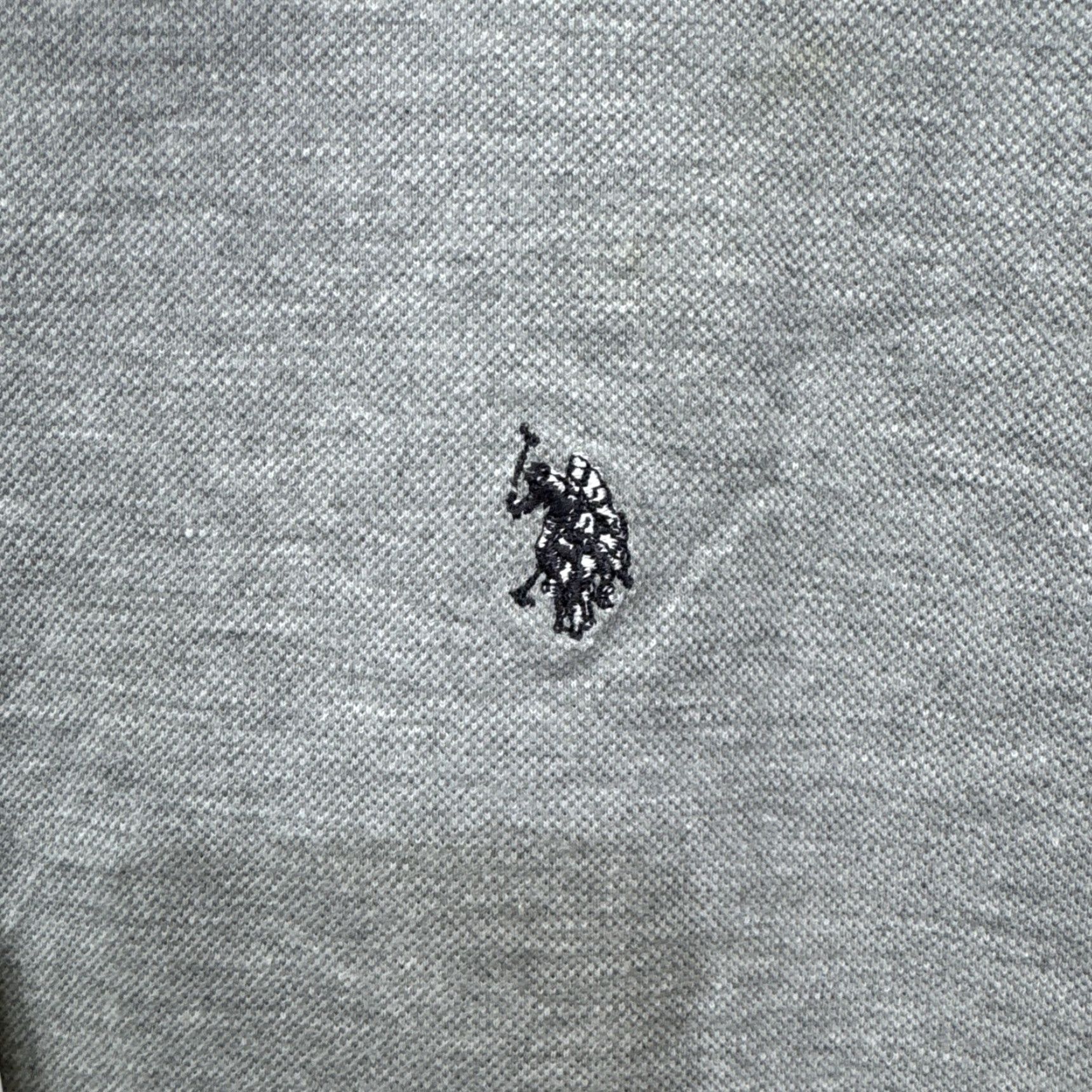 Vintage US Polo Assn. Men’s Short Sleeve Polo Shirt Heather Gray Size XL New Size US XL / EU 56 / 4 - 6 Thumbnail