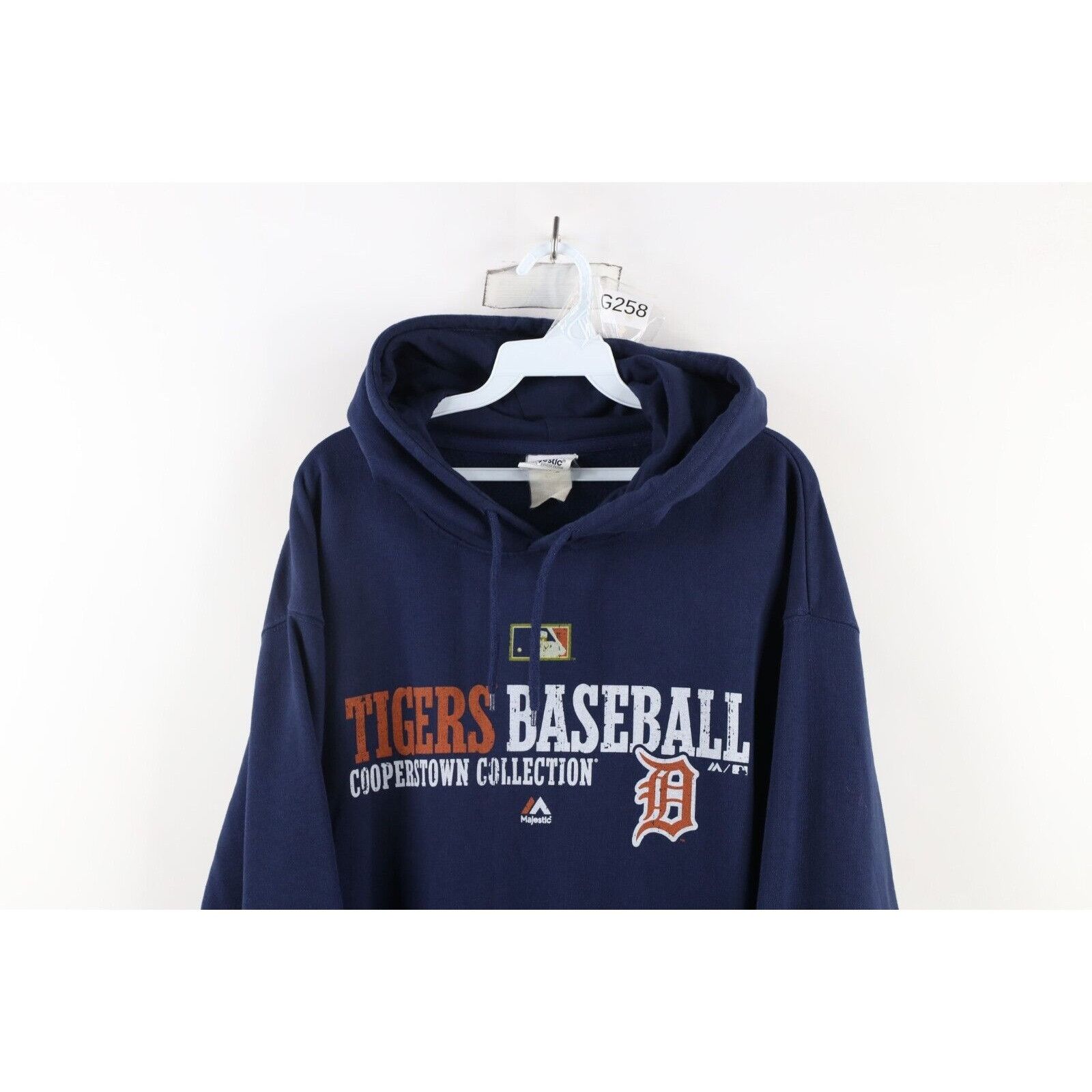 Majestic × Vintage Vintage Majestic Faded Detroit Tigers Baseball Hoodie Size US XXL / EU 58 / 5 - 2 Thumbnail