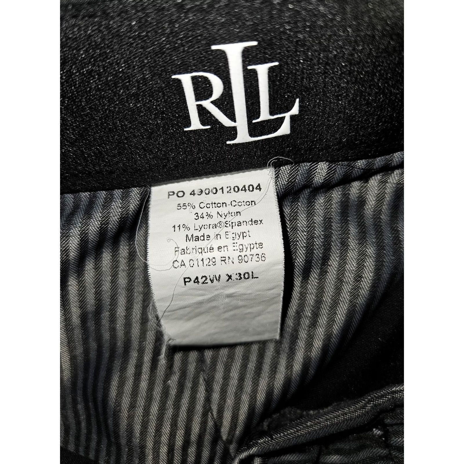 Ralph Lauren Lauren Ralph Lauren Dress Pants Mens 42x30 Black Label Flat Front Stretch Dress Pants Mens 42W x 30L Black Size US 42 / EU 58 - 3 Thumbnail