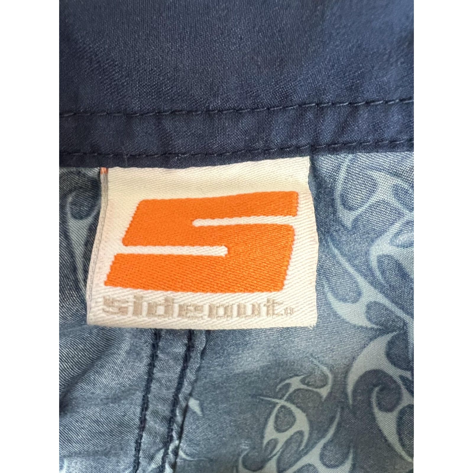 Sideout VTG Sideout Board Shorts Mens L Blue Tribal Hawaiian Floral Surf Trunks Y2K Size US 33 - 4 Thumbnail