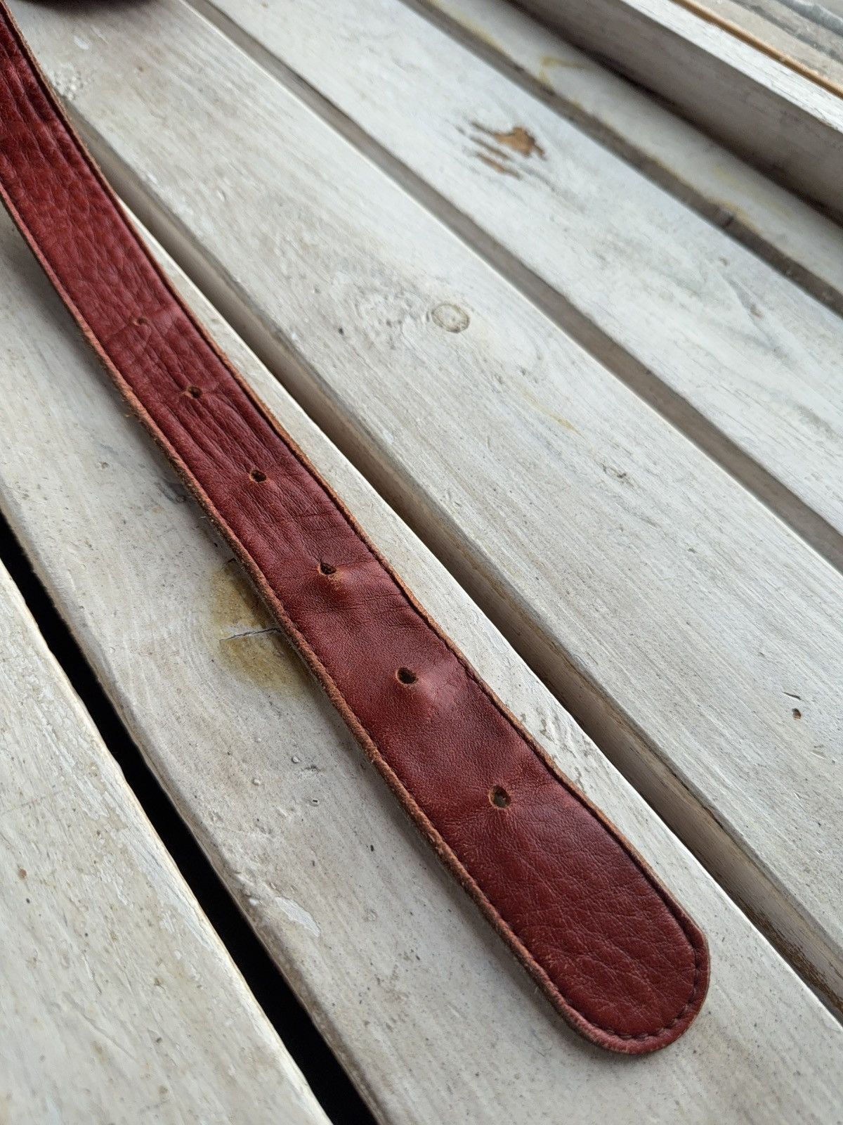 Japanese Brand Vintage Retro 90s Opium Real Leather Japanese style belt Size ONE SIZE - 11 Thumbnail