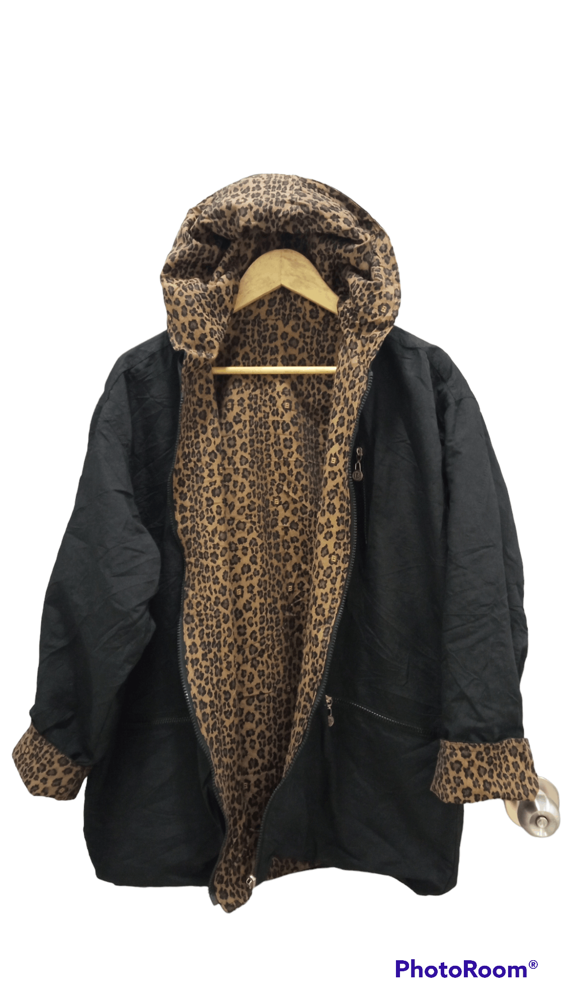Fendi × Vintage 🔥🔥Vtg Fendi Leopard Big Logo Spellout Reversible Jacket Size US L / EU 52-54 / 3 - 21 Thumbnail