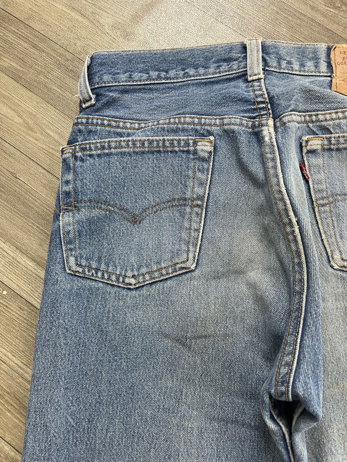 Levi's Vintage Clothing 🇺🇸1990s Vintage Levis 501 31x33 Straight Leg Blue Jeans Size US 29 - 15 Thumbnail