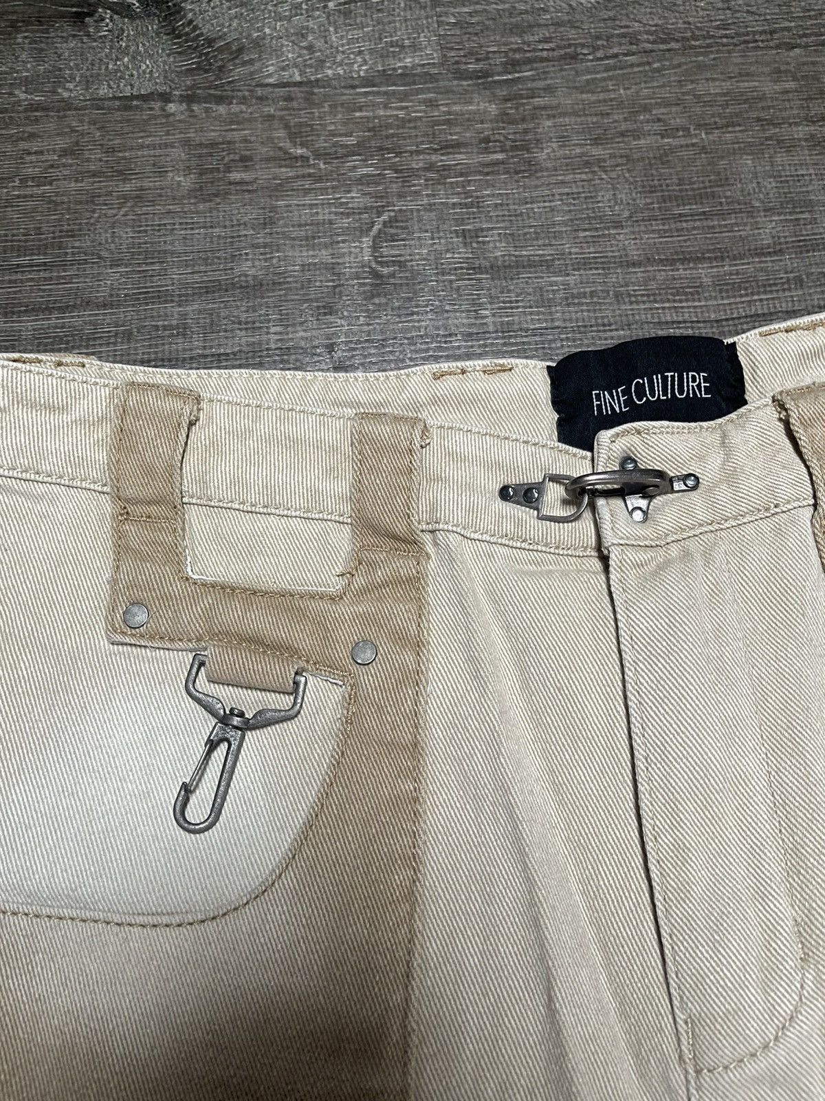 basketcase gallery Fine Culture ‘Drab Trouser’ Multi-Pocket Baggy Denim Size US 32 / EU 48 - 3 Thumbnail