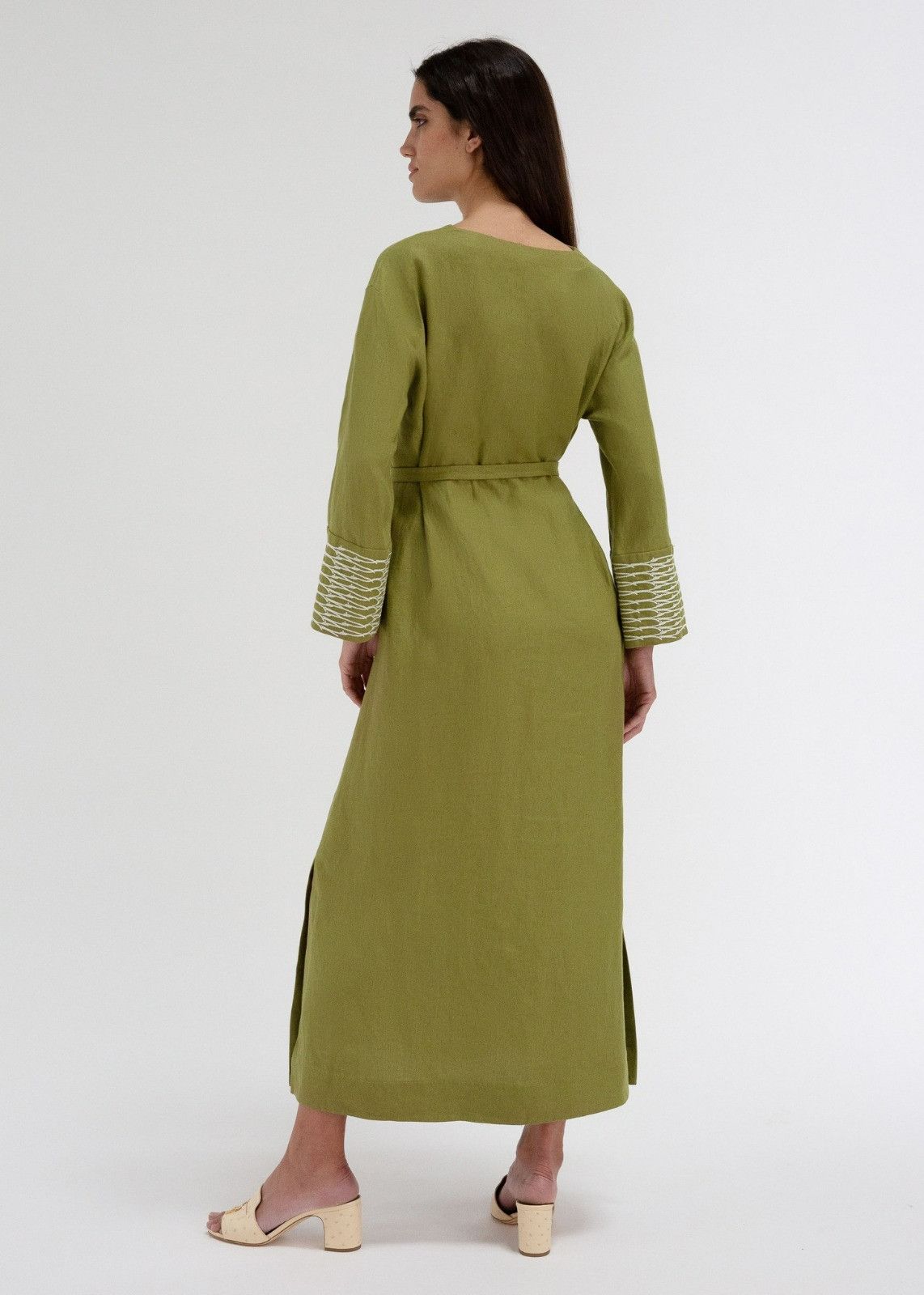 Loro Piana o1srvl11e0424 Dress in Olive Size XL / US 12-14 / IT 48-50 - 2 Thumbnail