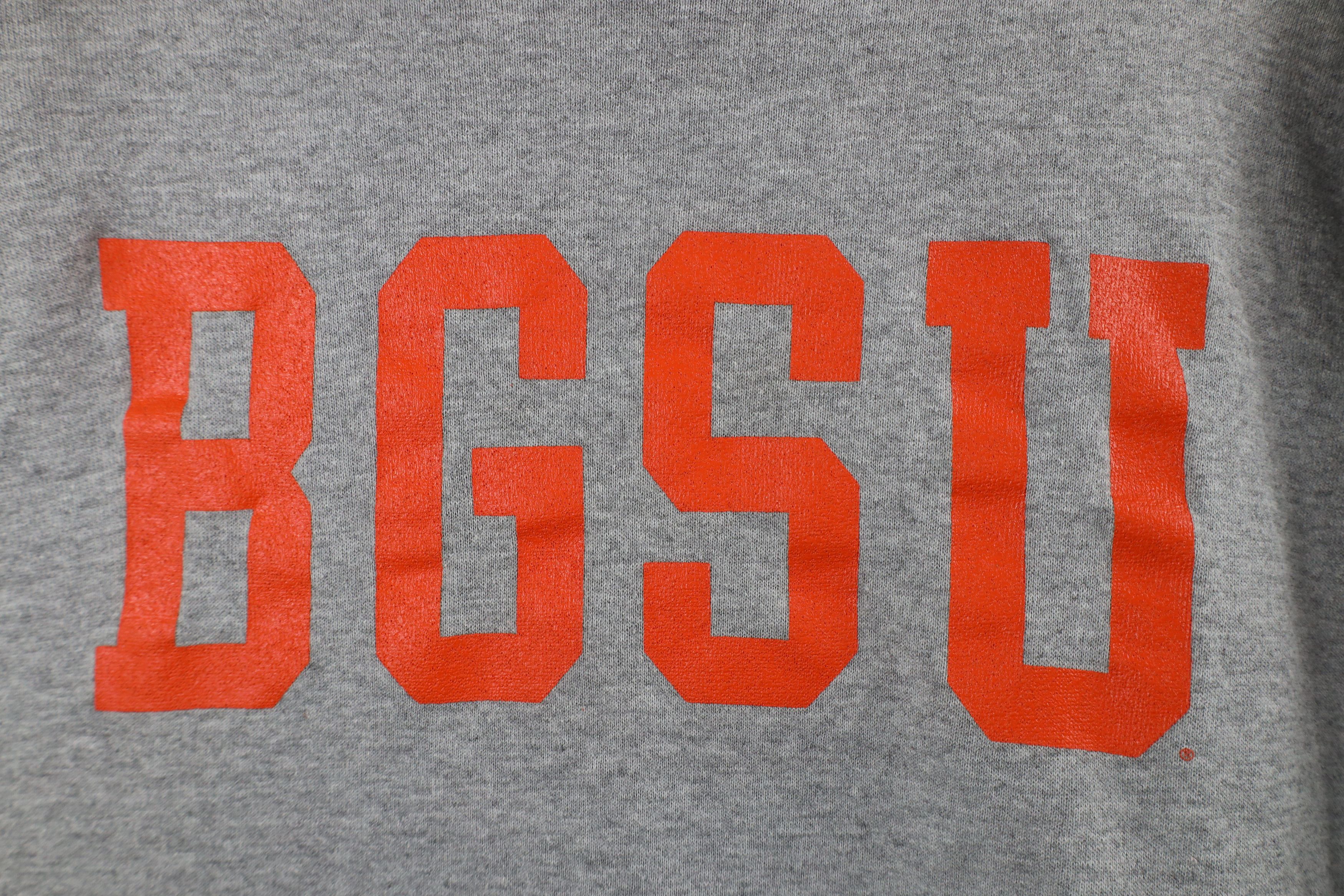 Vintage Vintage 90s Bowling Green State University Hoodie Gray USA Size US XL / EU 56 / 4 - 4 Thumbnail