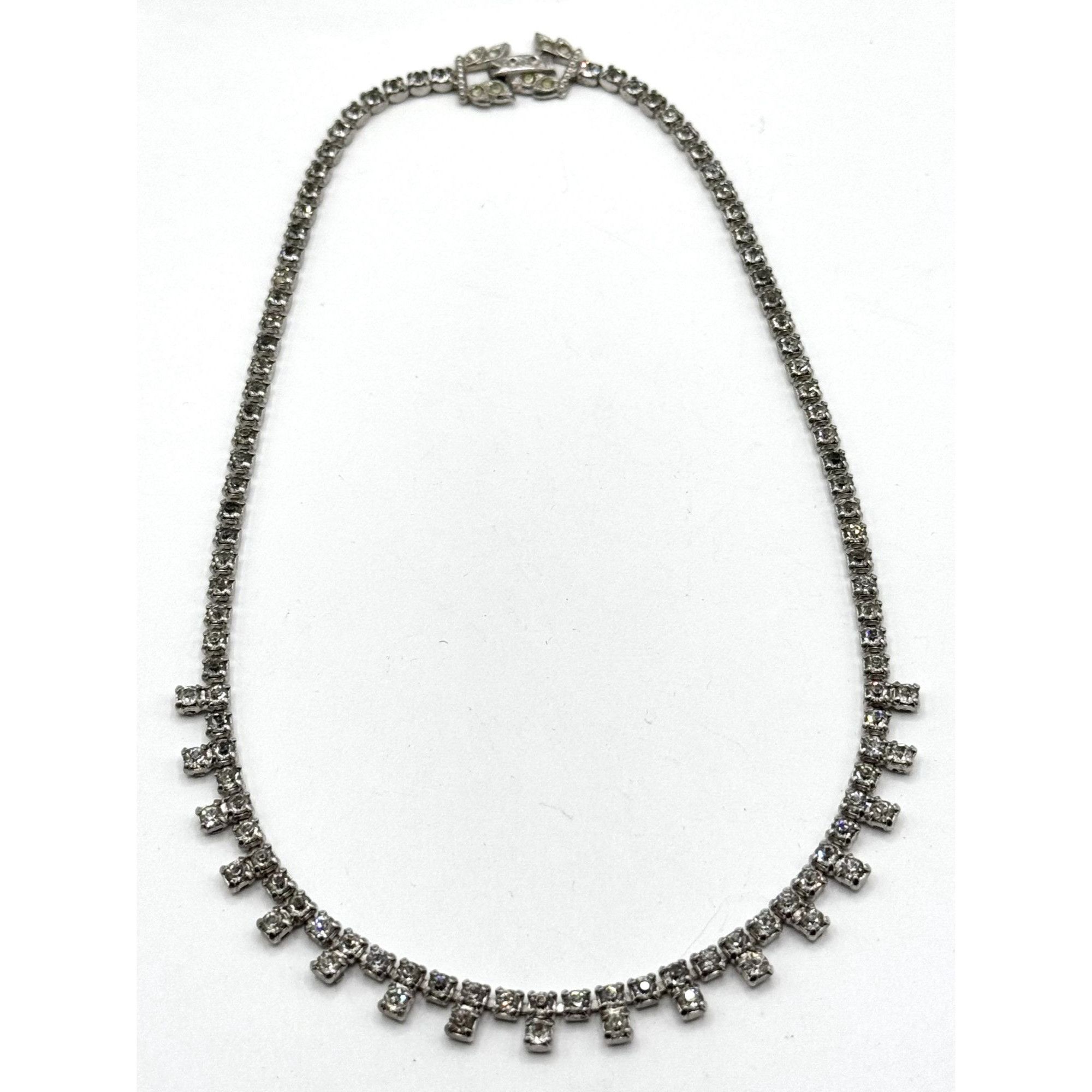 Vintage Art deco estate rhinestone collar necklace Size ONE SIZE - 2 Thumbnail