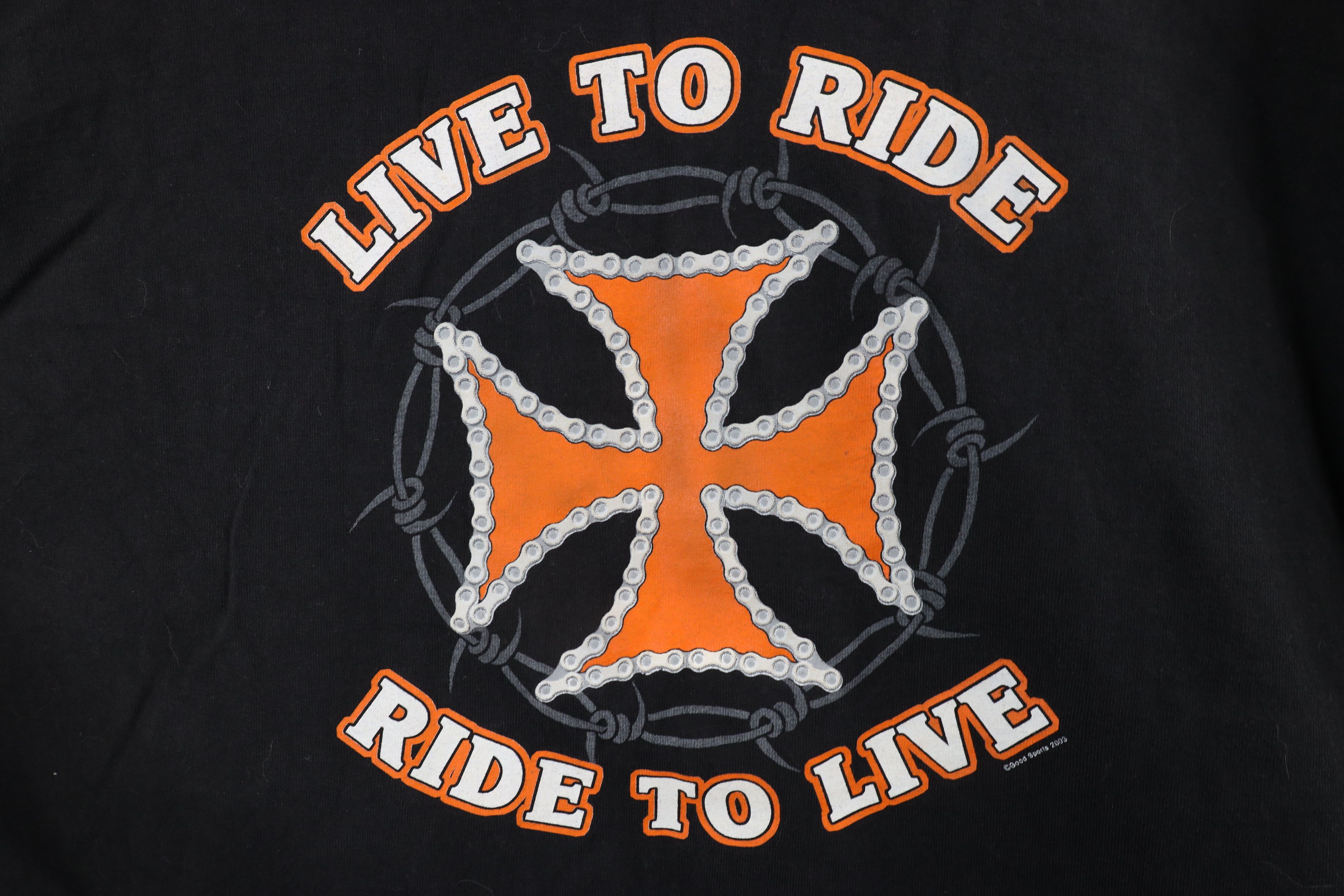 Vintage Vintage Y2K 2003 Streetwear Iron Cross Motorcycle T-Shirt Size US L / EU 52-54 / 3 - 4 Thumbnail