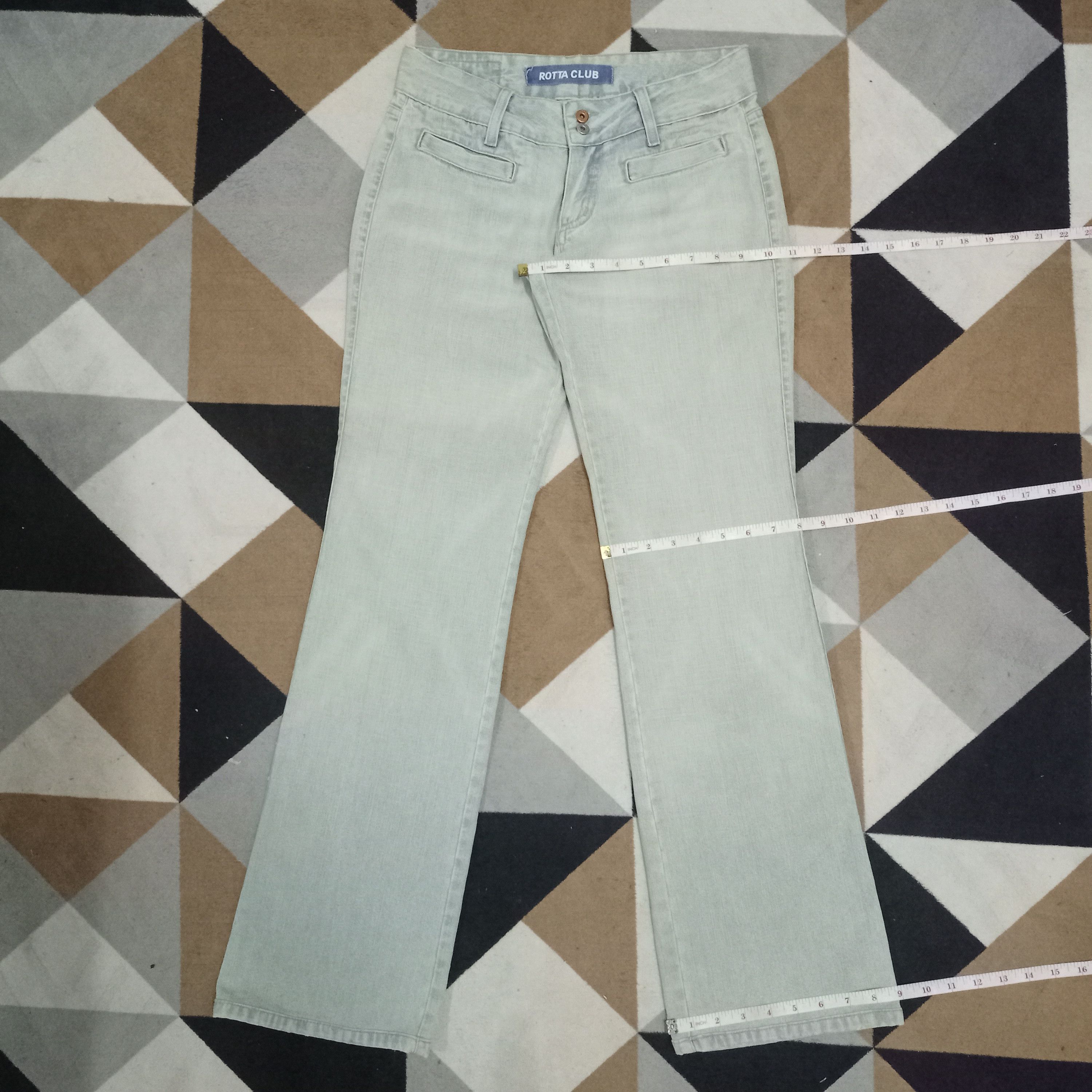 Japanese Brand Vintage Japanese Brand Faded Wash Style Flare Jeans Size 28" / US 6 / IT 42 - 12 Thumbnail