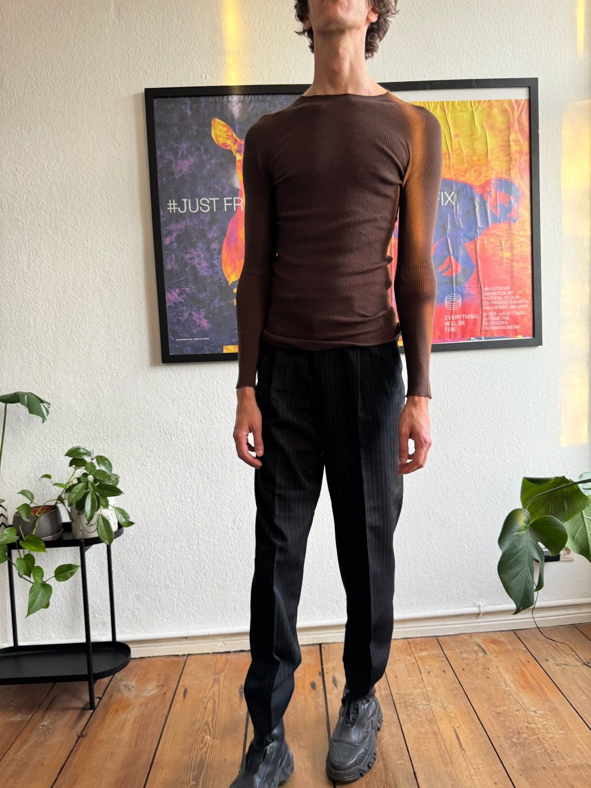 Rick Owens F/W 23 "LUXOR" Ribbed Brown Wool Sweater Rick Owens L Size US L / EU 52-54 / 3 - 18 Thumbnail
