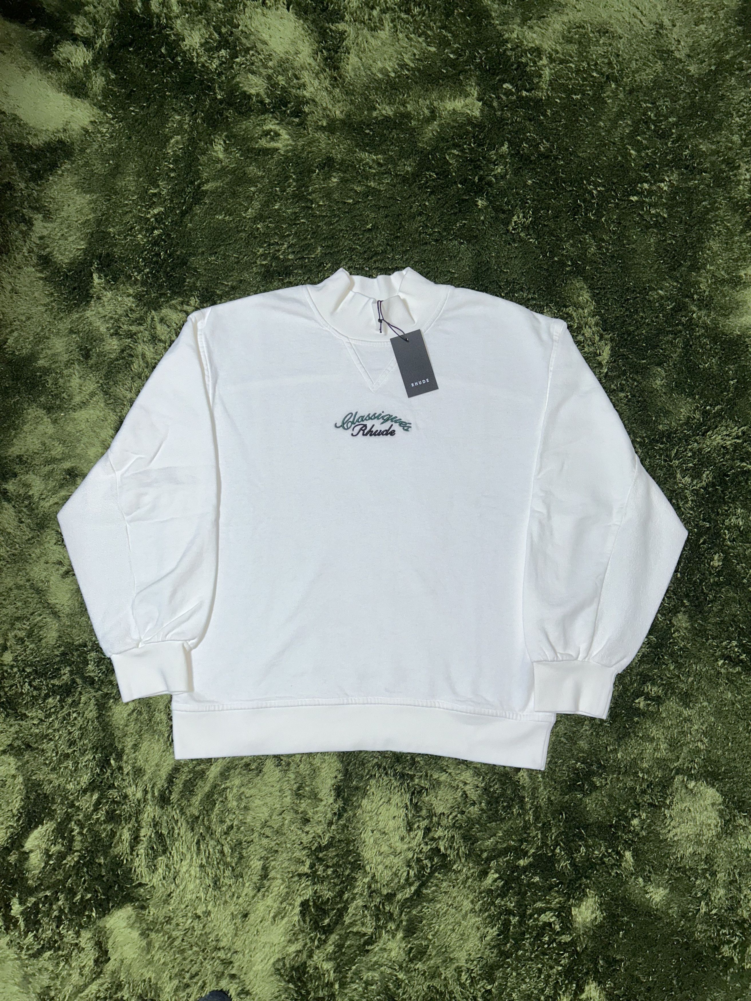 Rhude [L] rhude embroidery mock neck fleece sweatshirts top Size US L / EU 52-54 / 3 - 1 Thumbnail