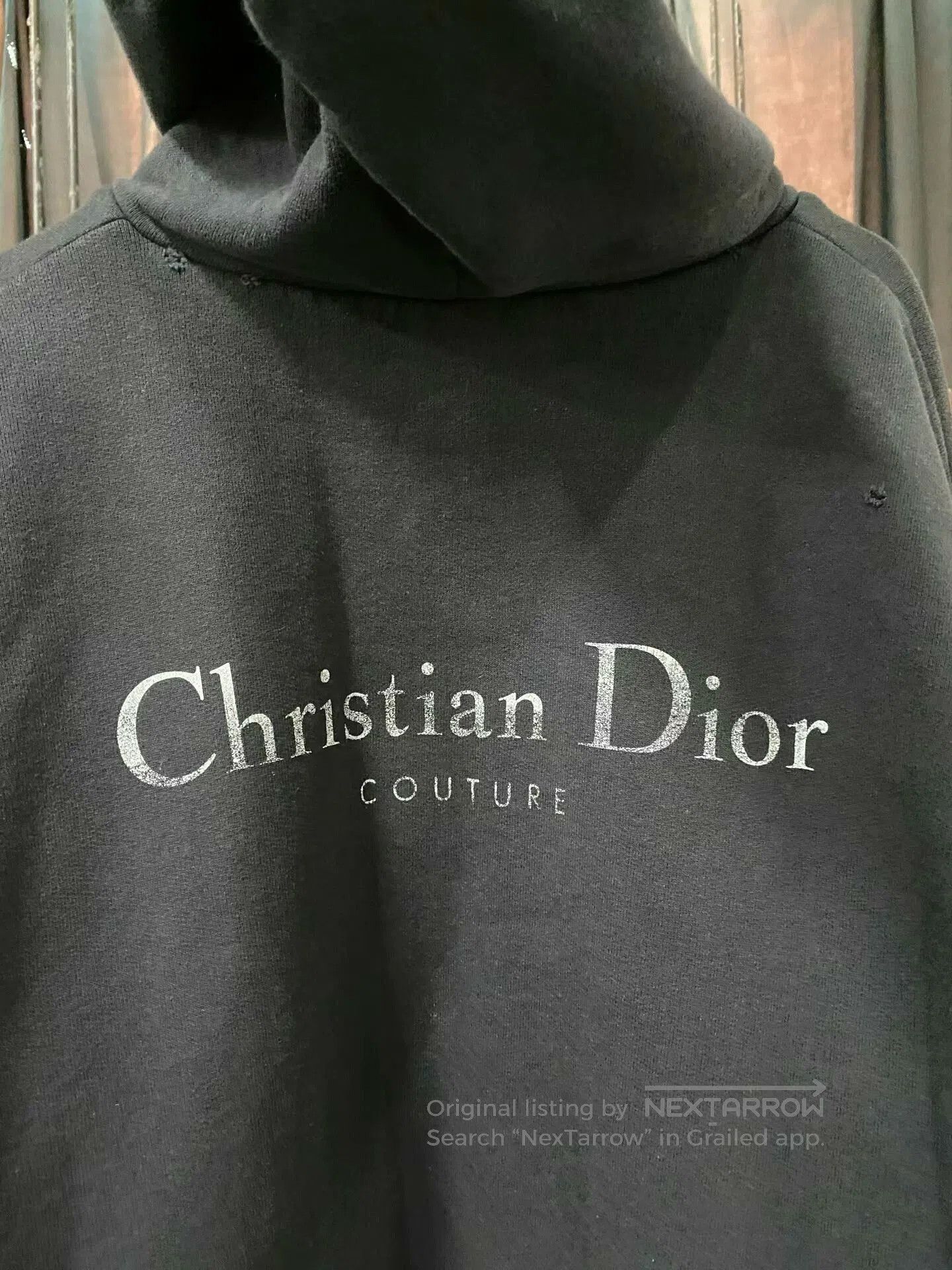 Dior Dior Distressed Logo Hoodie in Size Large. Size US L / EU 52-54 / 3 - 4 Thumbnail