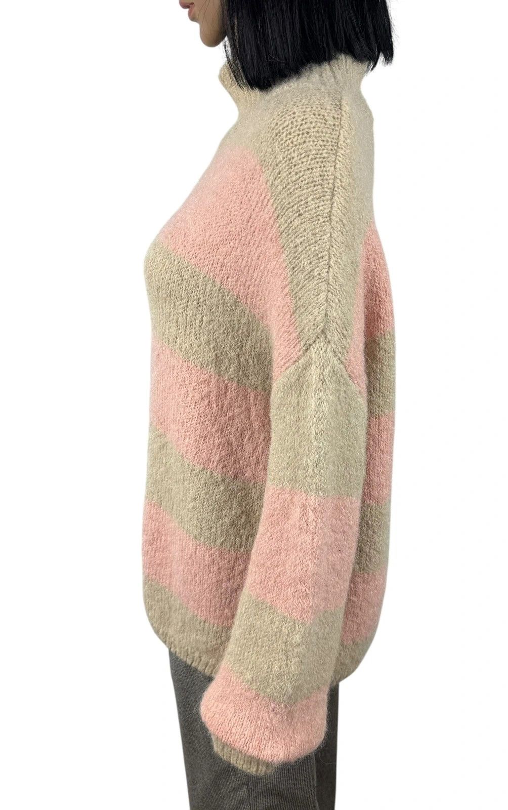 True Religion True Religion Striped Mohair Knit Sweater Mock Neck size S Size S / US 4 / IT 40 - 5 Thumbnail