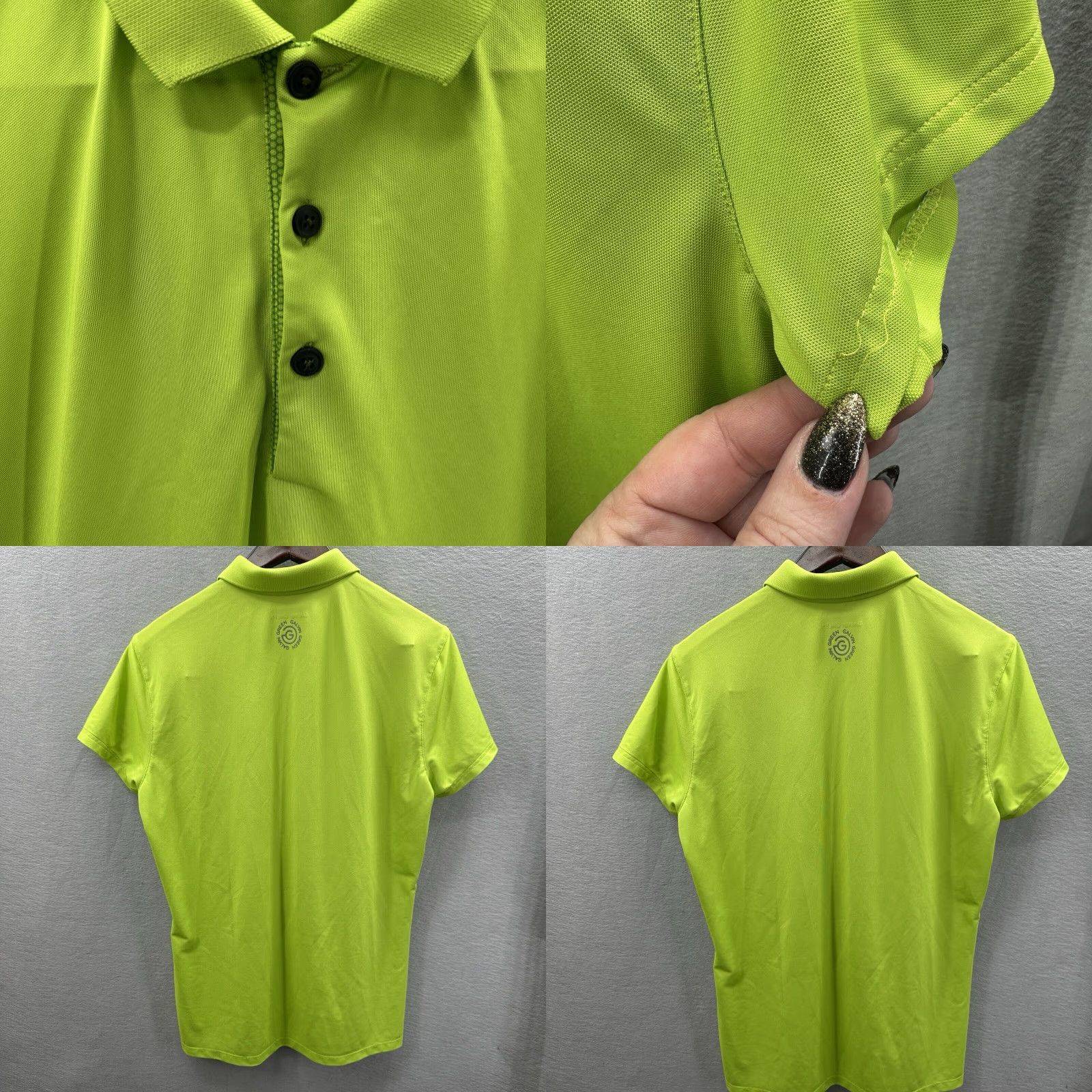 Galvin Green Galvin Green Women Polo Shirt Medium Green Lime Embroidered Preppy Short Sleeve Casual Sportswear Size M / US 6-8 / IT 42-44 - 8 Thumbnail