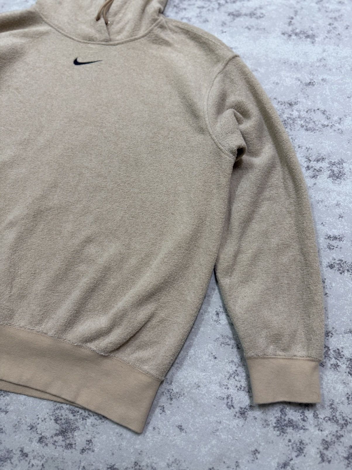 Nike Nike Swoosh Center Logo Fleece Pullover Sweater Hoodie Beige Size US M / EU 48-50 / 2 - 6 Thumbnail