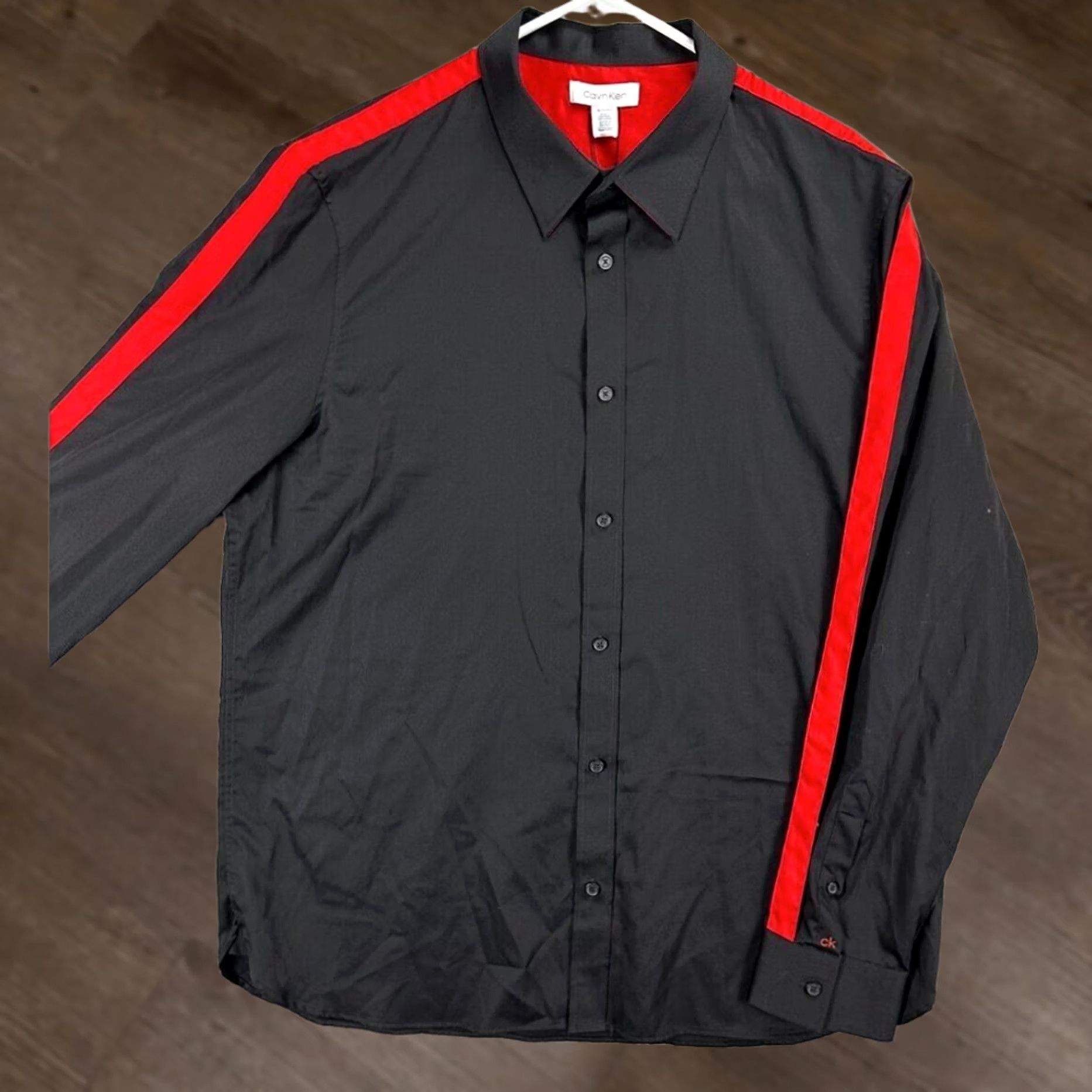 Calvin Klein Calvin Klein Shirt Adult XL Black Athletic Holiday Button Up Long Sleeve Men Size US XL / EU 56 / 4 - 1 Thumbnail