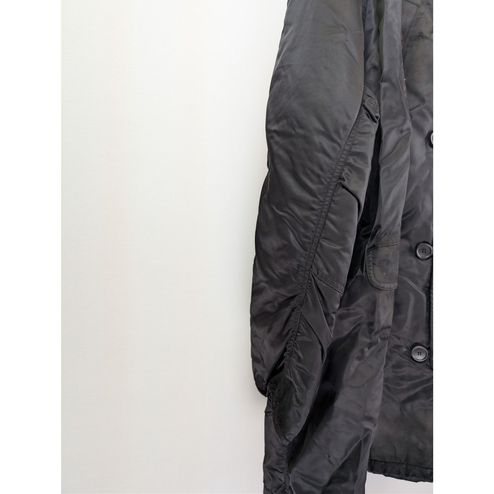 Balenciaga o1rshd1 Nylon Satin Parka Long Coat in Black Size US M / EU 48-50 / 2 - 4 Thumbnail