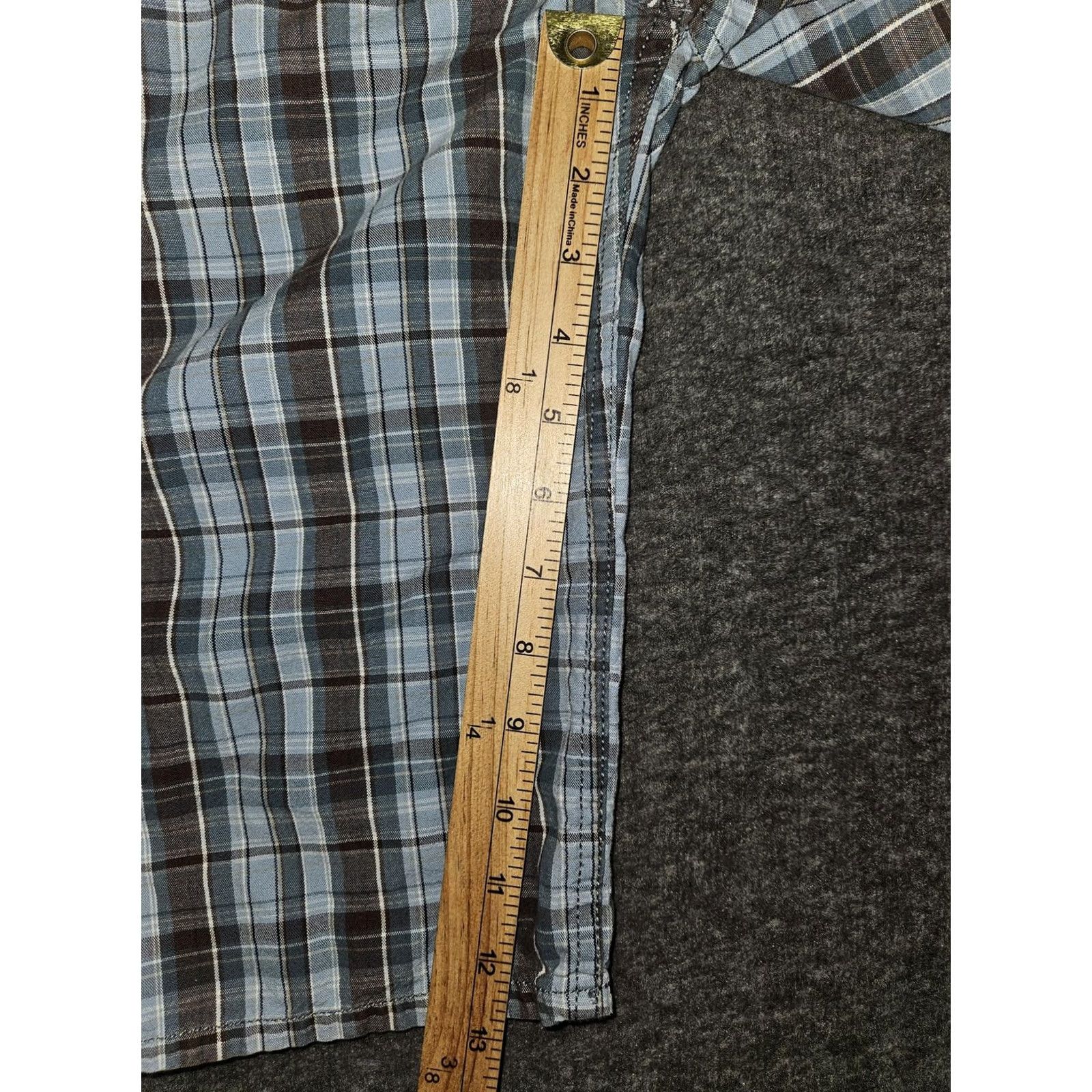 Levi's Levis Shorts Mens W42 Blue Brown Shoreline Plaid Cotton Casual Summer Pockets Size US 42 / EU 58 - 5 Thumbnail