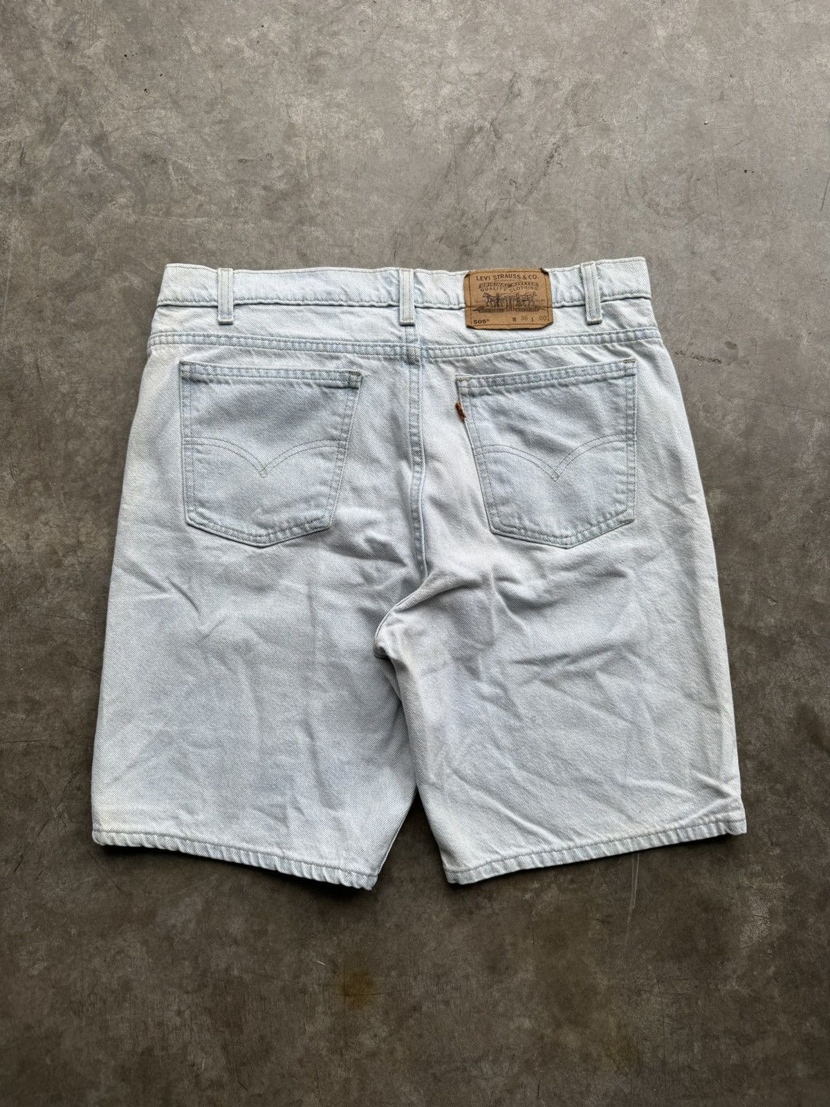 Levi's Vintage 90’s/00’s Levi’s 505 Orange Tab Light Wash Jorts Size US 34 / EU 50 - 1 Thumbnail