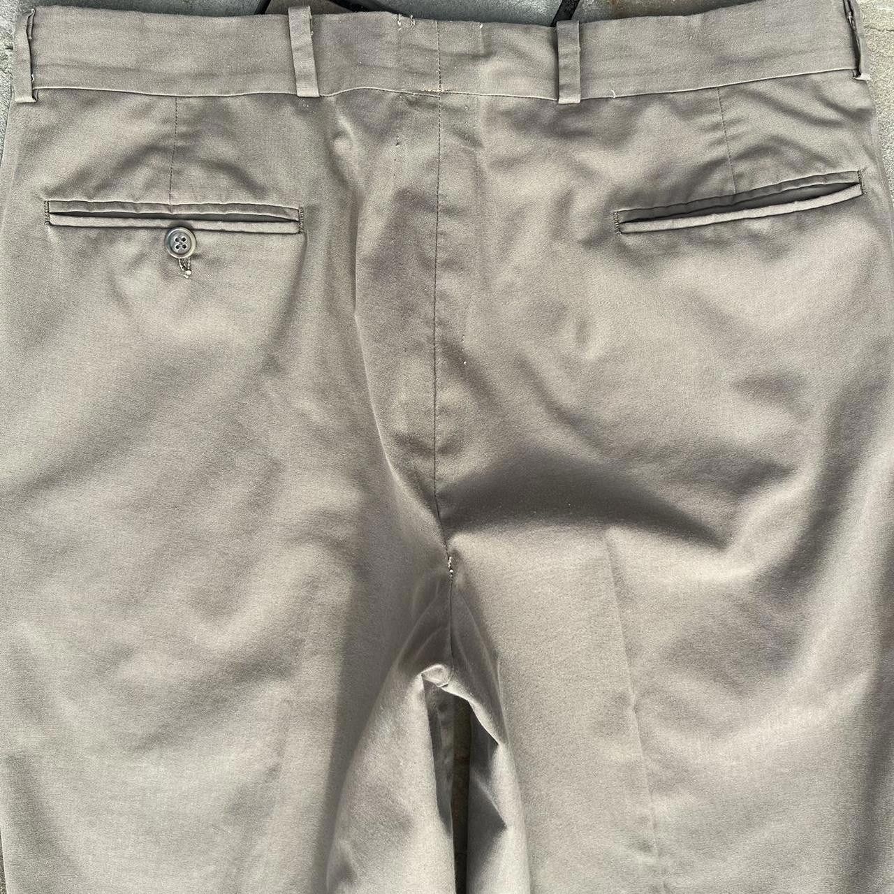 Vintage Vintage 90s Tailored Flat Front Khaki Dress Pants Size 42R - 4 Thumbnail