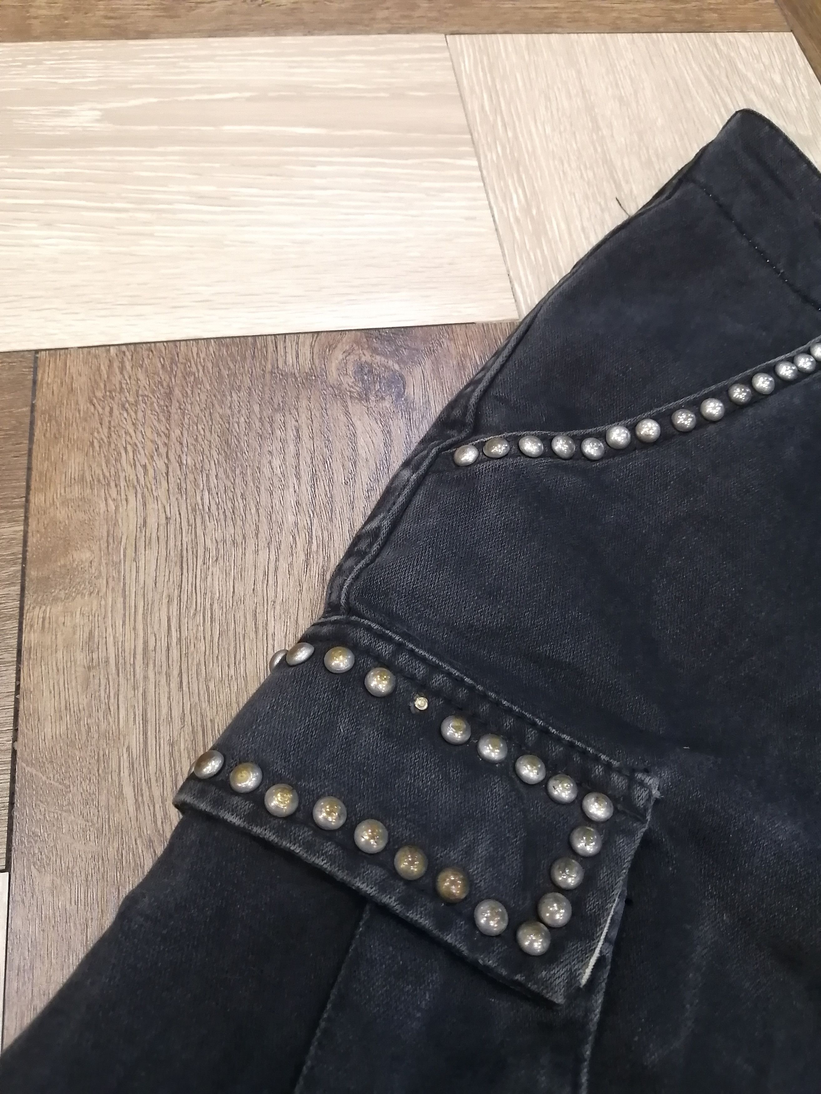 Japanese Brand POWER TO THE PEOPLE JAPAN FADED BLACK STUDDED CARGO PANTS Size US 36 / EU 52 - 18 Thumbnail