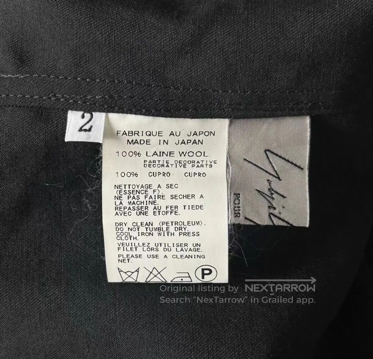 Yohji Yamamoto Black Long Sleeve Shirt with White Outline Design. Size US M / EU 48-50 / 2 - 4 Thumbnail
